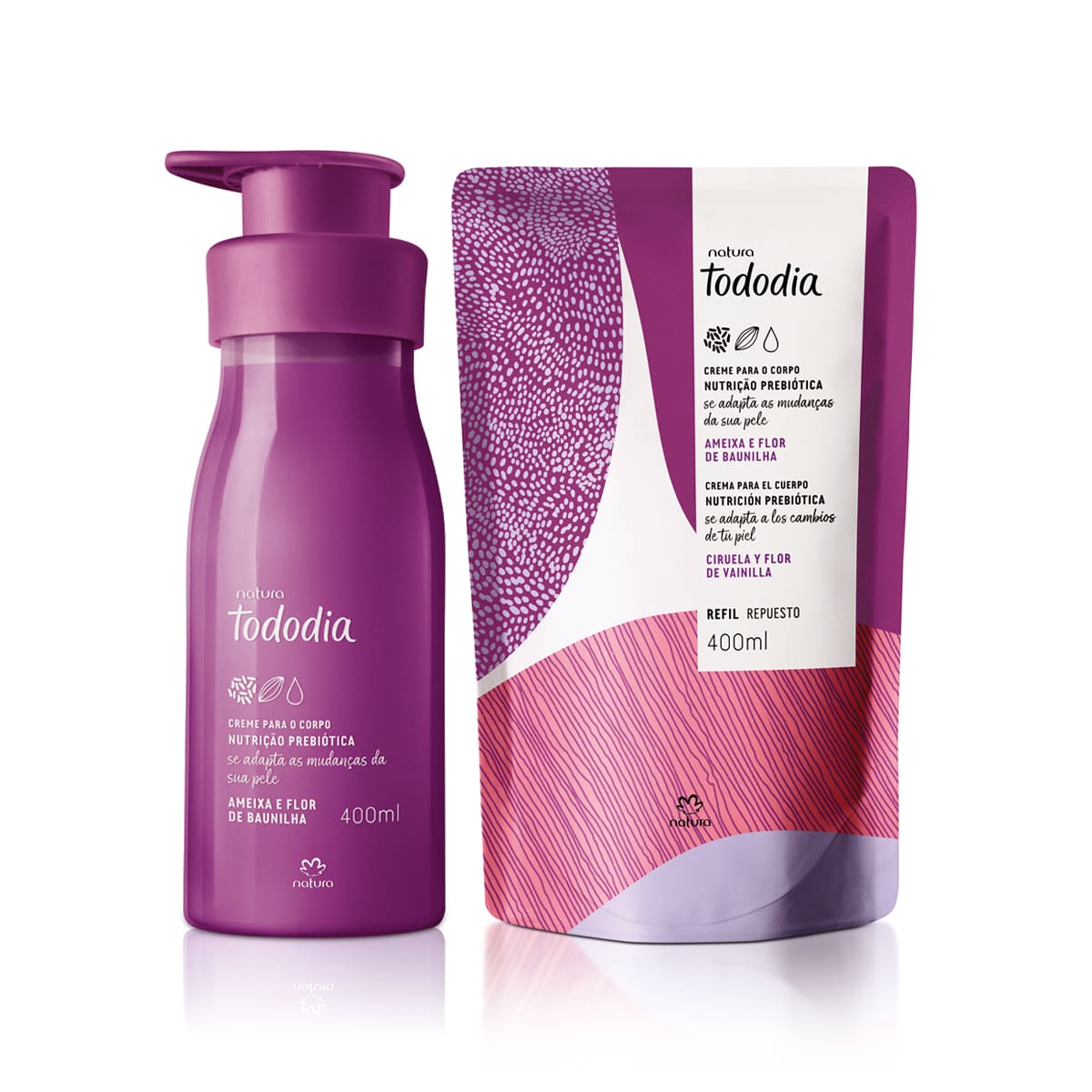 Kit Creme Desodorante Nutritivo para o Corpo Tododia Ameixa e Flor de Baunilha com Refil Kit Creme Desodorante Nutritivo para o Corpo Tododia Ameixa e Flor de Baunilha com Refil
