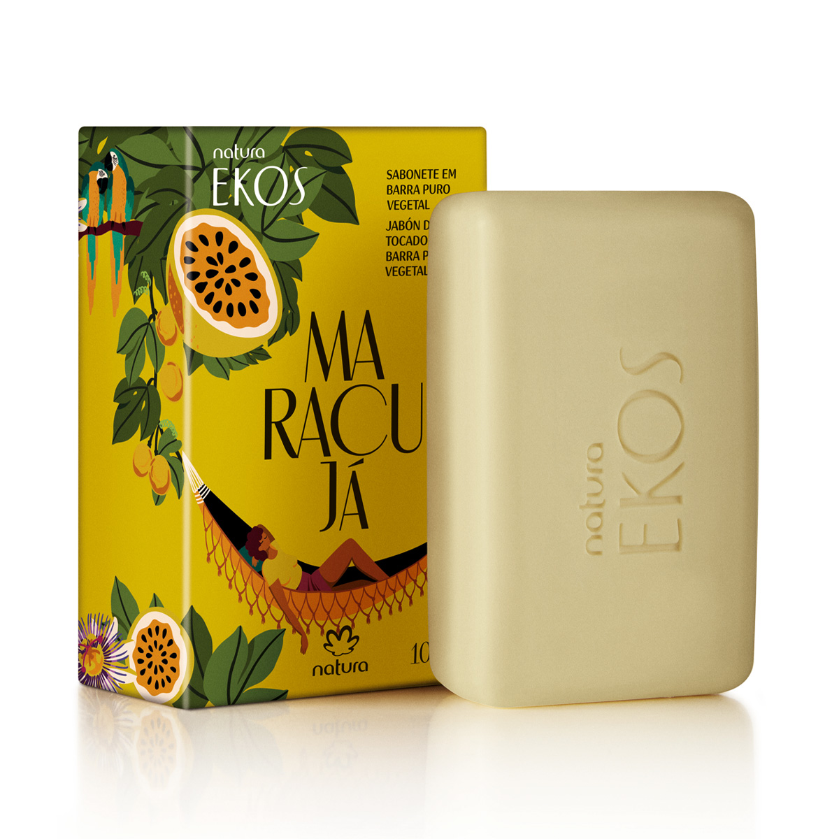 Sabonete em Barra Puro Vegetal Ekos Maracujá
