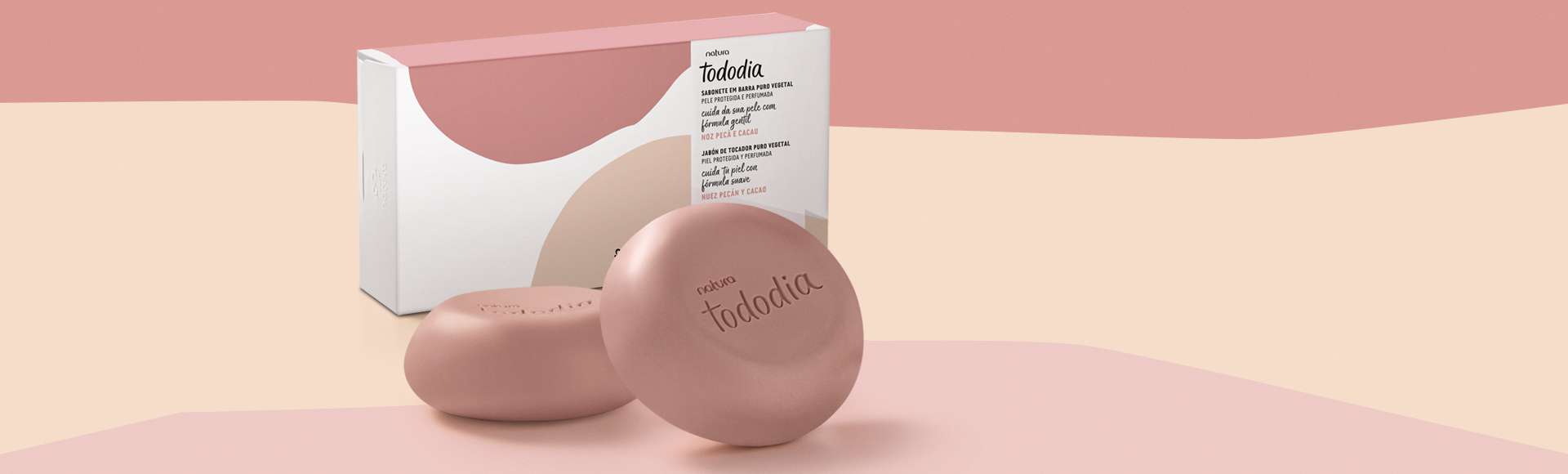 Sabonete em Barra Puro Vegetal Tododia Noz Pecã e Cacau (2 unidades)