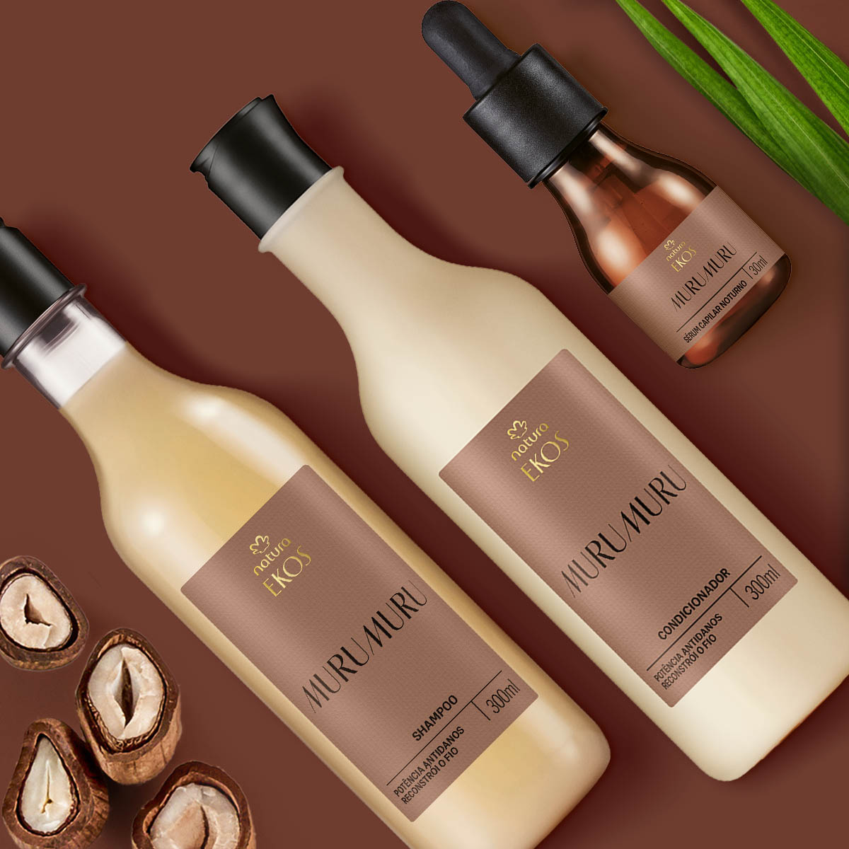 Kit Ekos Murumuru Shampoo, Condicionador e Sérum