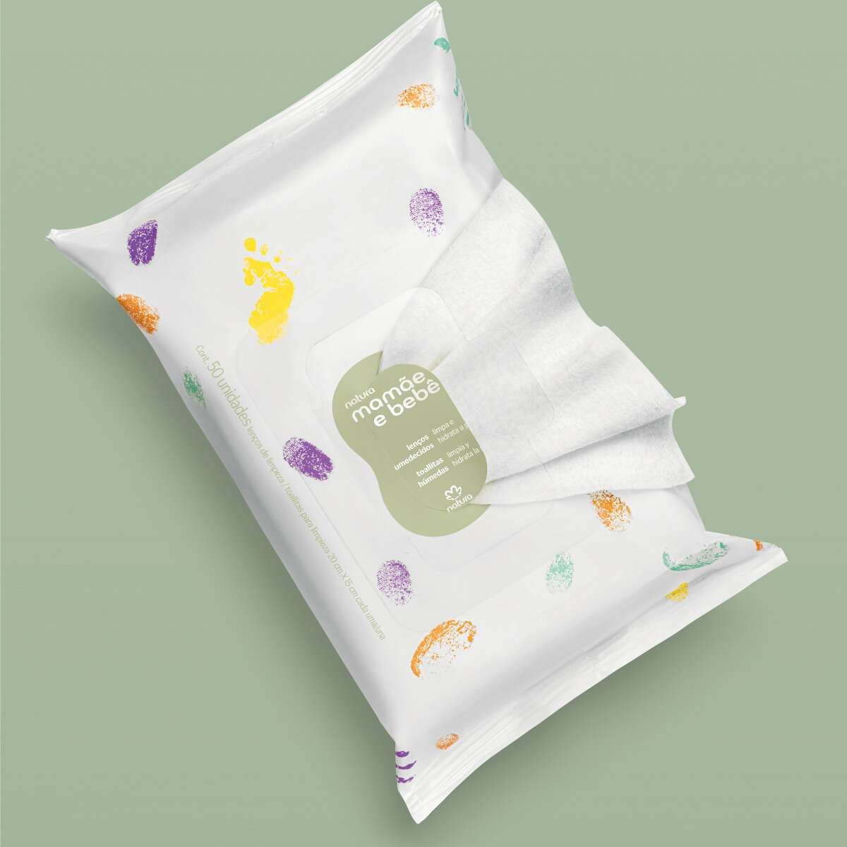 Lenços Umedecidos com Fragrância Mamãe e Bebê