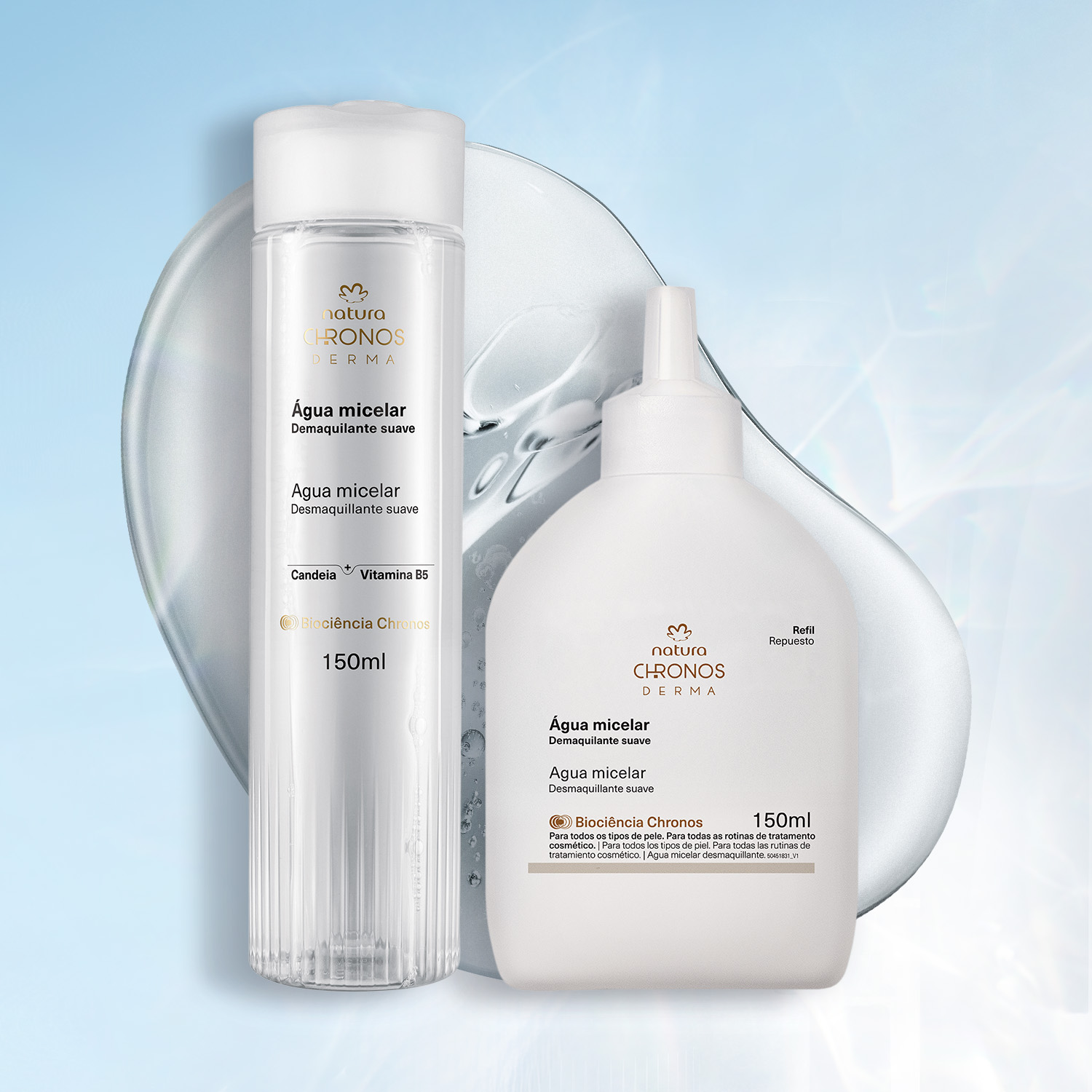 Kit Água Micelar com Refil Chronos Derma