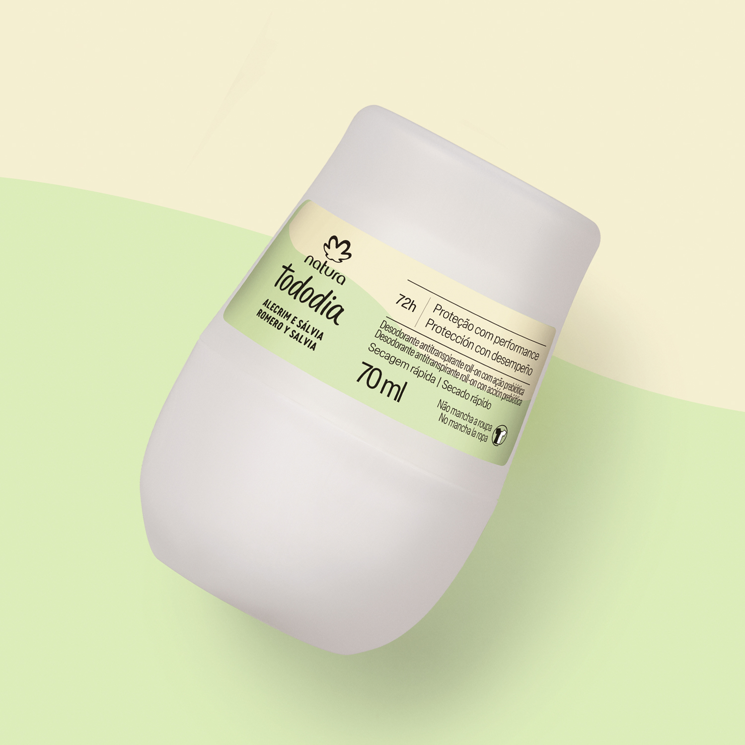 Desodorante Antitranspirante Roll-on Tododia Alecrim e Sálvia