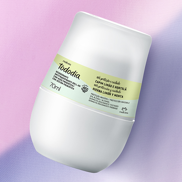 Desodorante Antitranspirante Roll-on Tododia Capim Limão e Hortelã