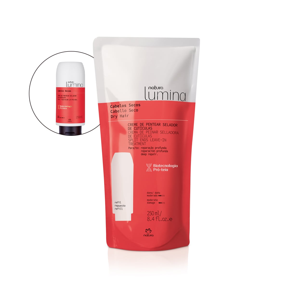 Refil Creme de Pentear Selador de Cutículas Cabelos Secos
