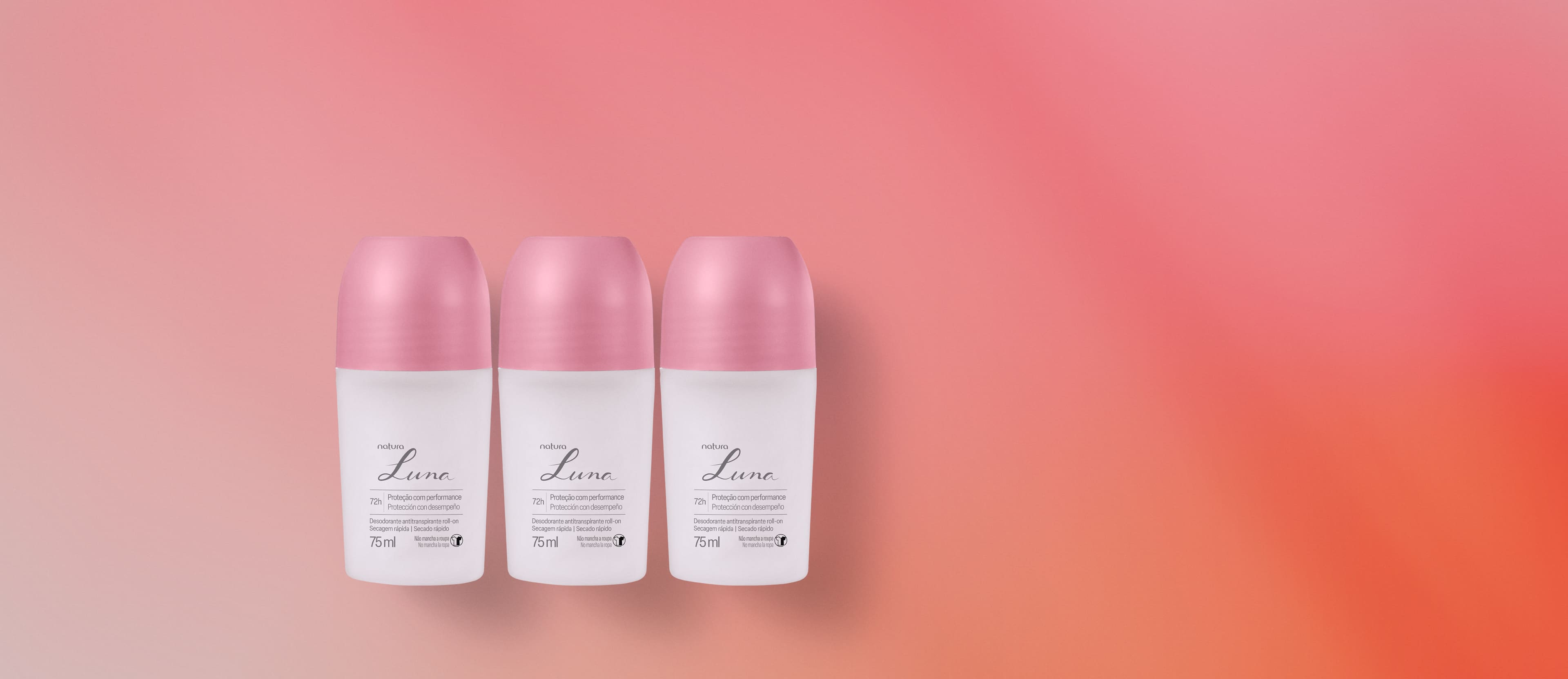 Kit Desodorante Antitranspirante Roll-on Luna (3 unidades)