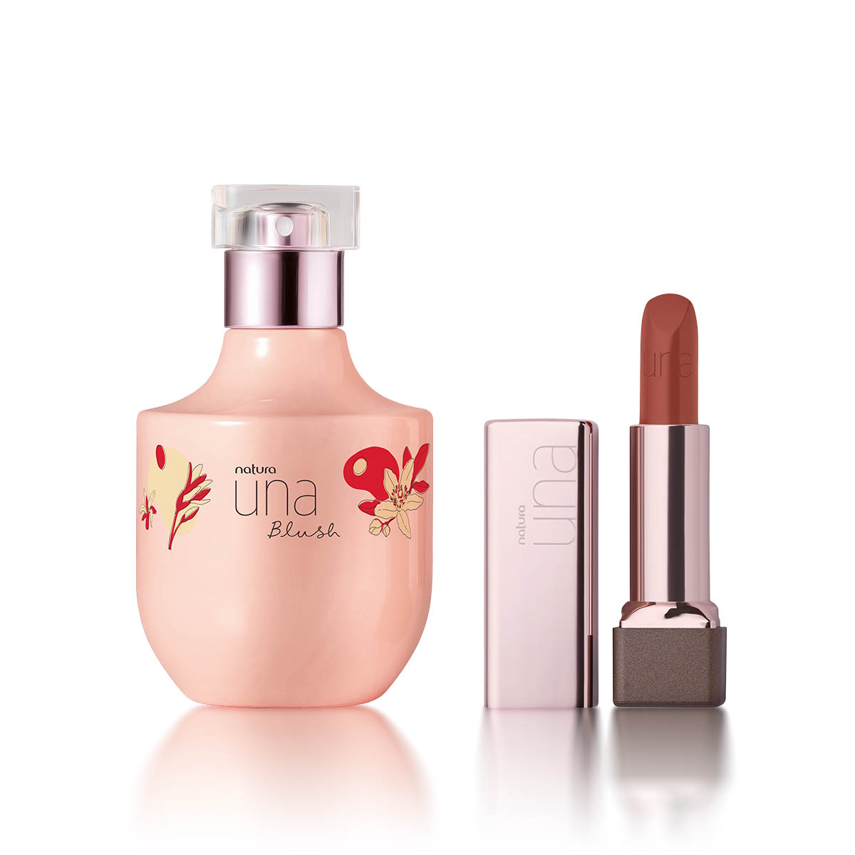 Kit Una Blush e Batom CC Hidratante