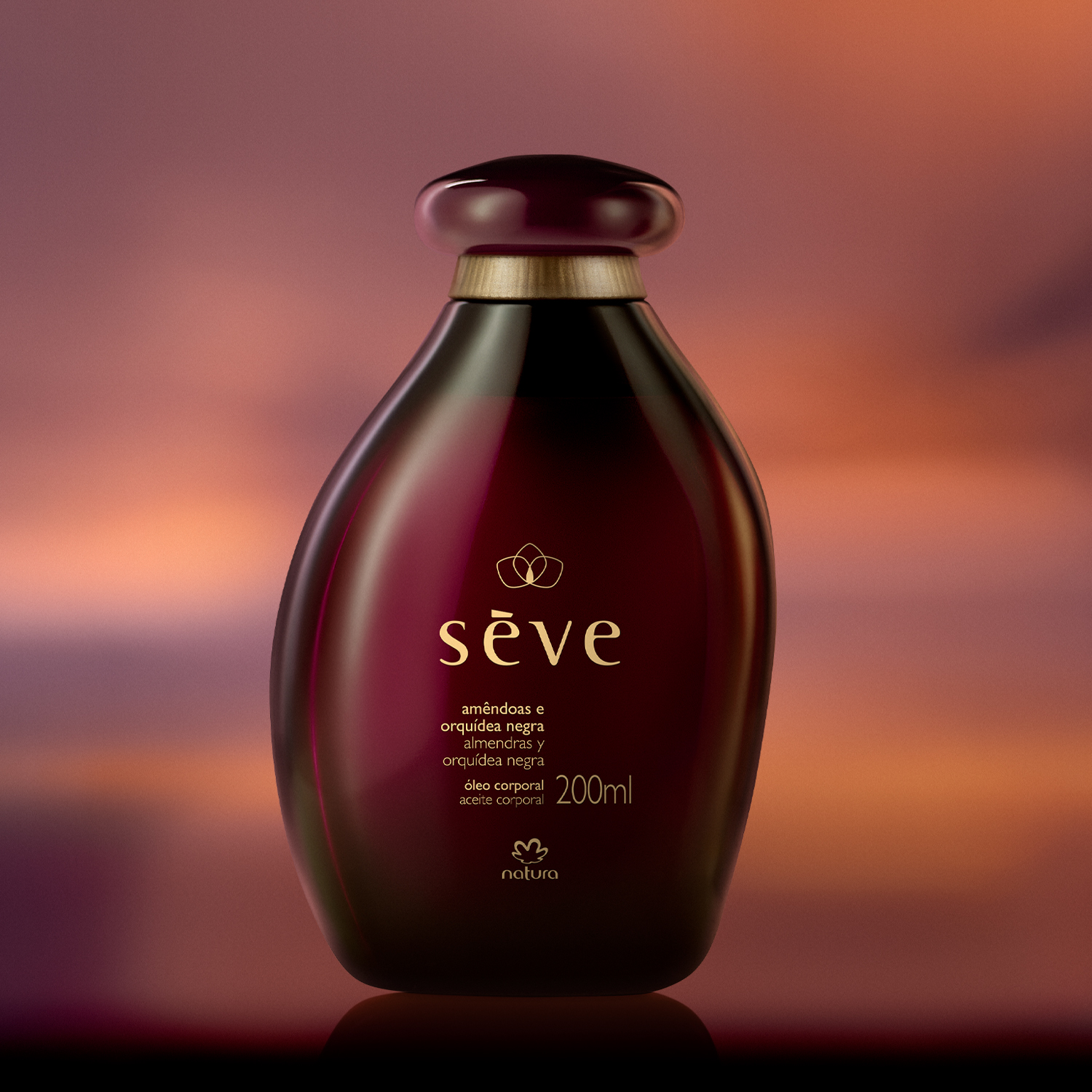 Óleo Desodorante Hidratante Corporal Sève Amêndoas e Orquídea Negra