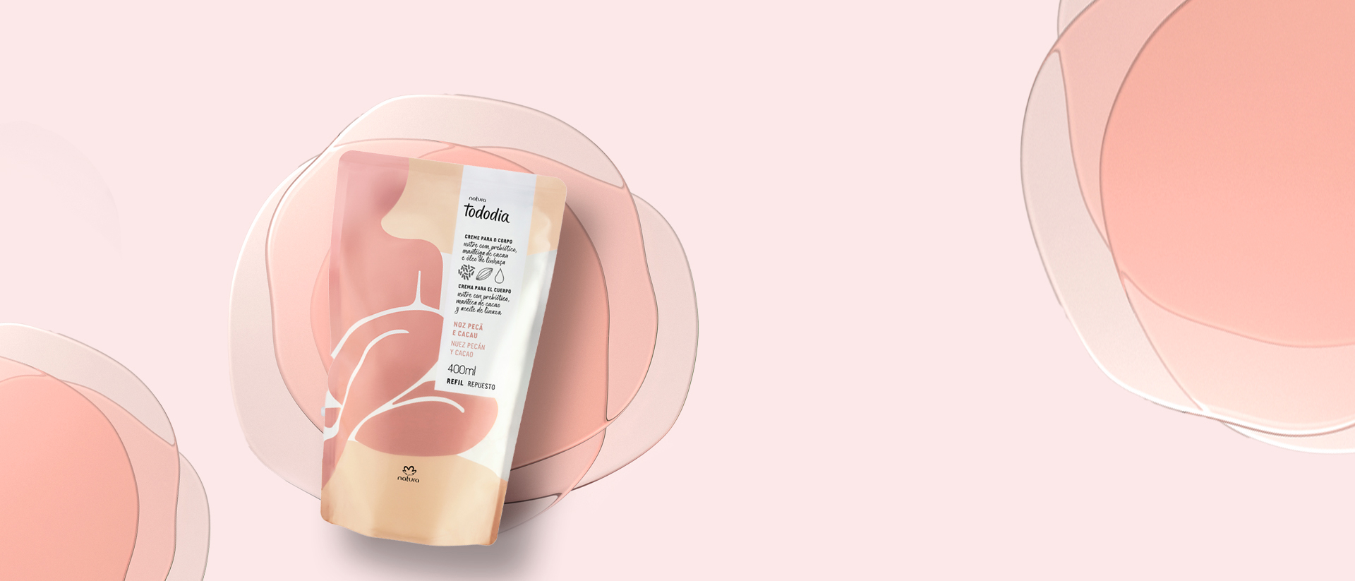 Refil Creme Desodorante Nutritivo para o Corpo Tododia Noz Pecã e Cacau