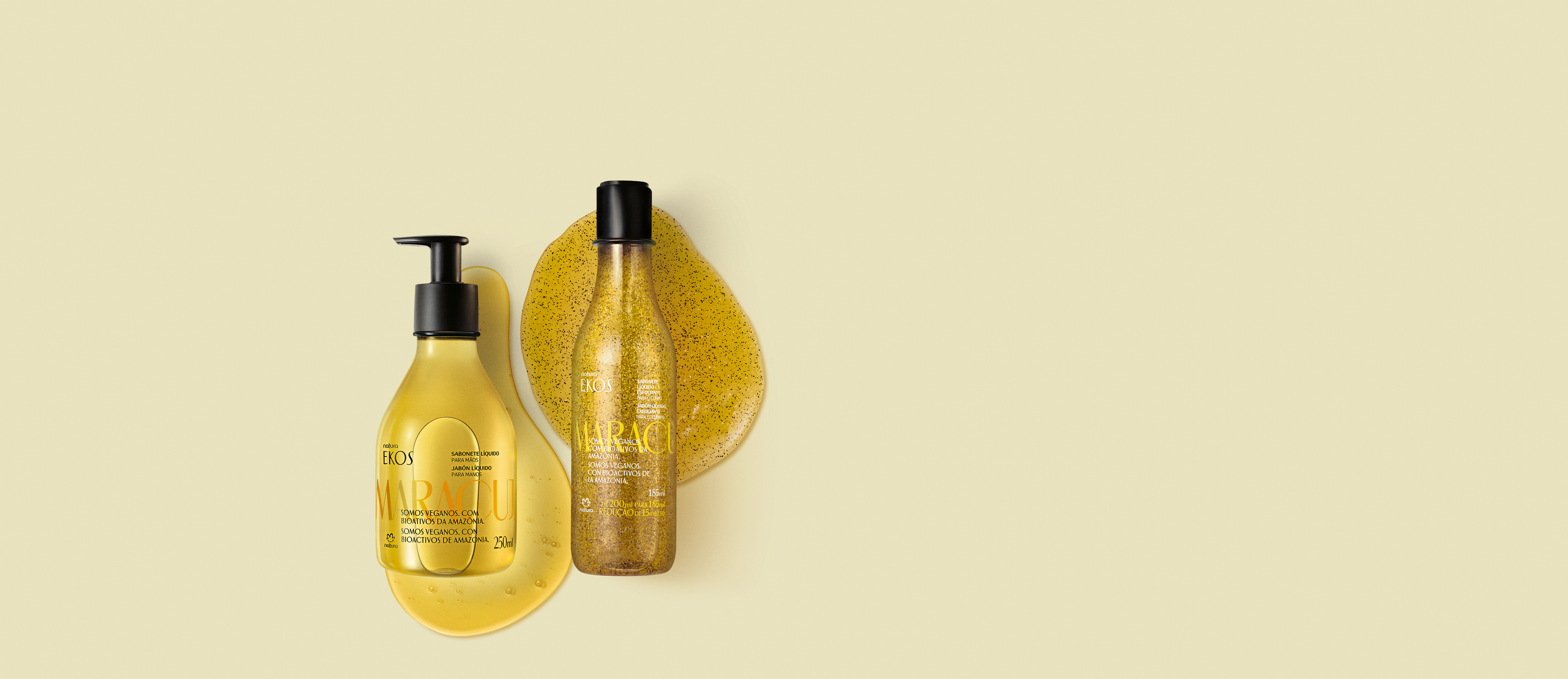 Kit Sabonete Líquido para Mãos e Sabonete Esfoliante Ekos Maracujá (2 produtos)