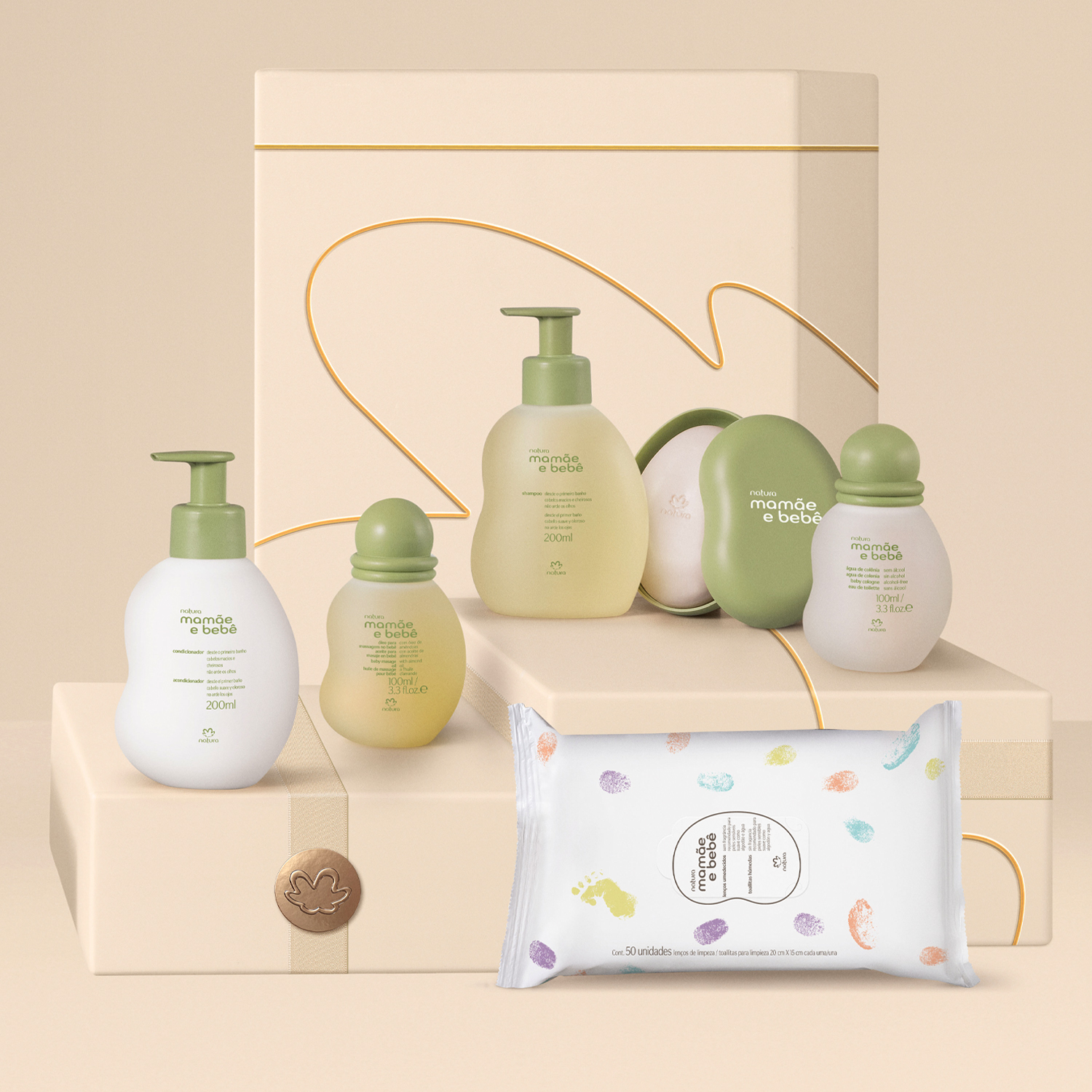 Presente Natura Mamãe e Bebê Cuidado Essencial (6 presentes)