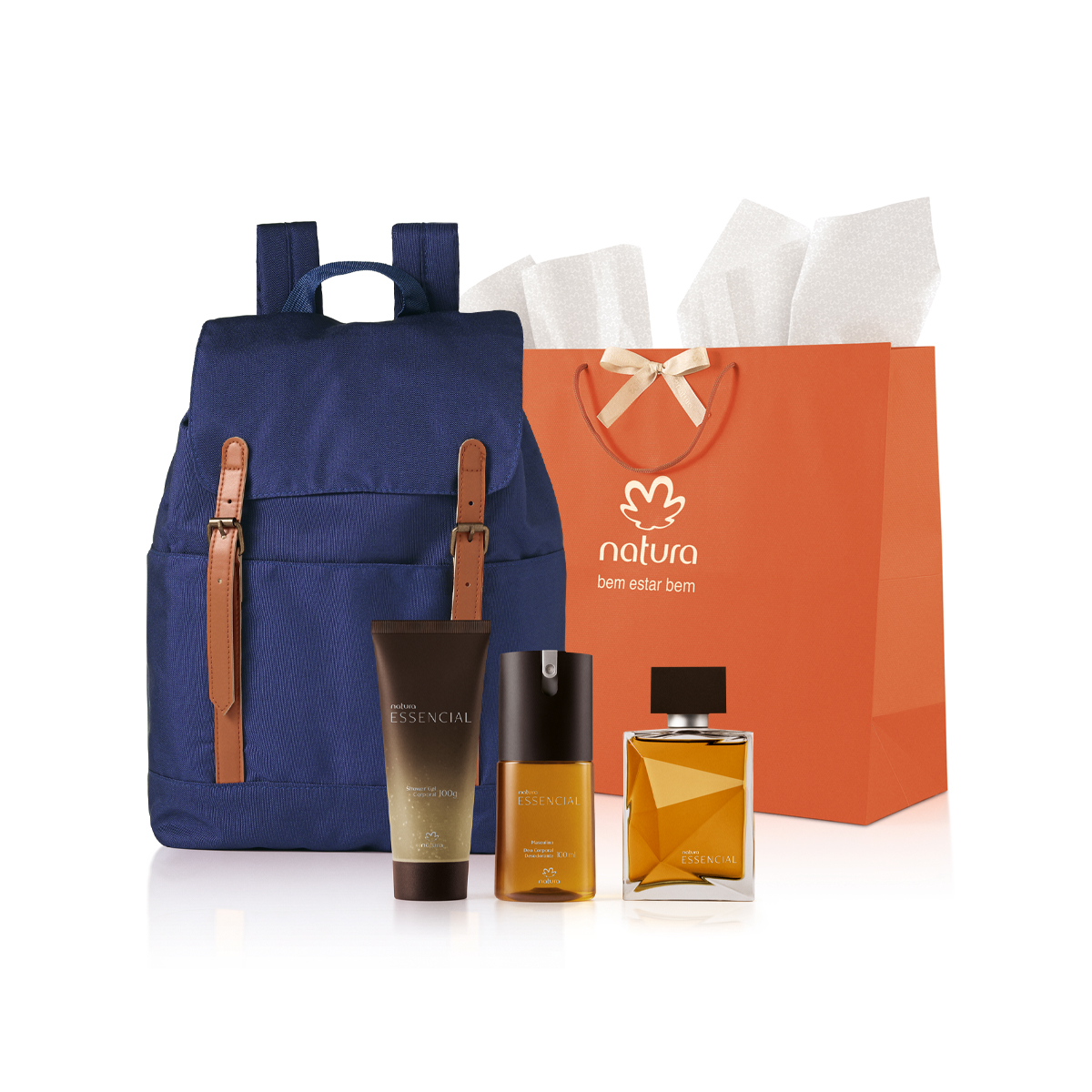 Presente Natura Essencial Masculino Completo com Mochila (4 produtos) Presente Natura Essencial Masculino Completo com Mochila (4 produtos)