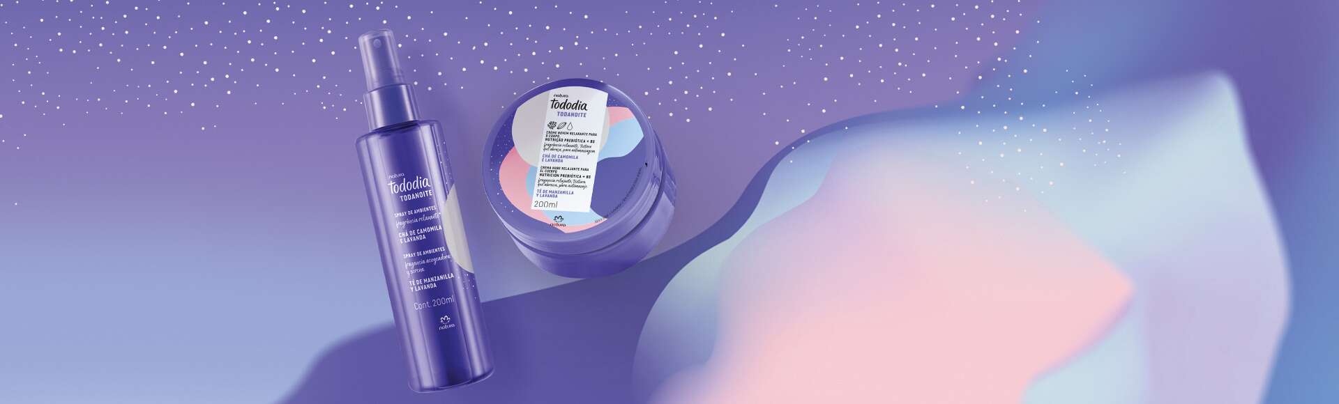 Conjunto Todanoite Chá de Camomila e Lavanda