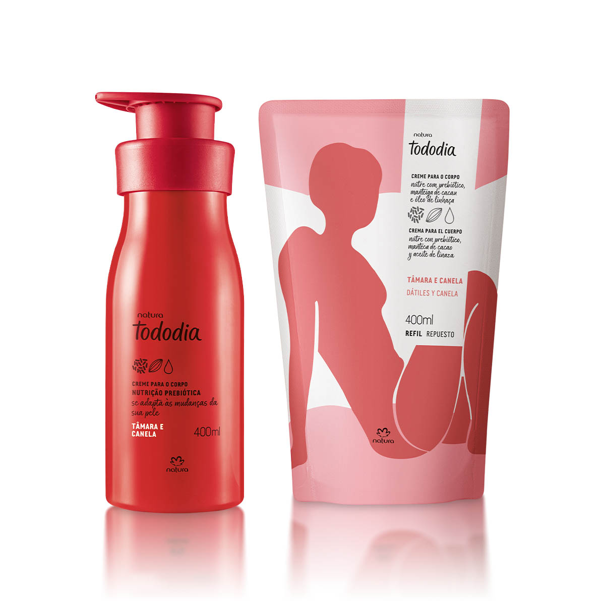 Kit Creme Nutritivo com Refil Tododia Tâmara e Canela