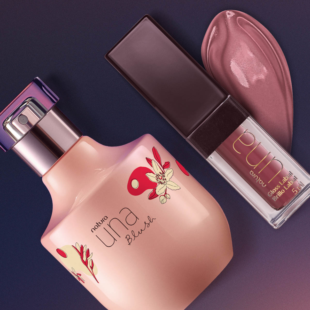 Kit Una Blush e Gloss