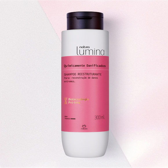 Shampoo Reestruturante Lumina para Cabelos Quimicamente Danificados