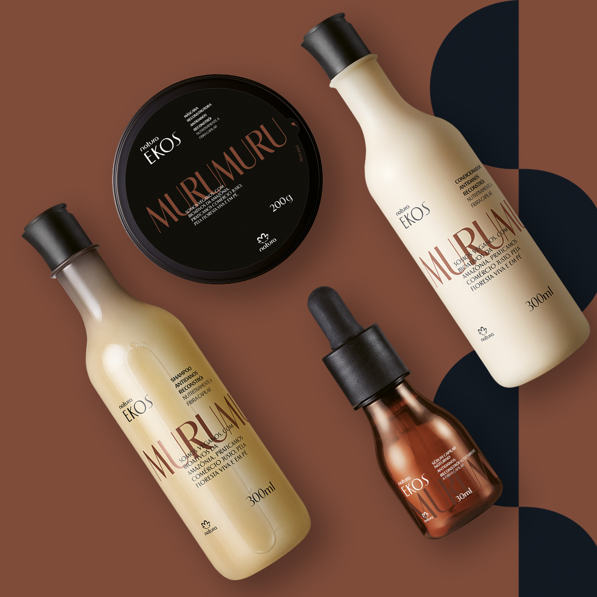 Kit Ekos Murumuru Shampoo, Condicionador, Máscara e Sérum (4 produtos)