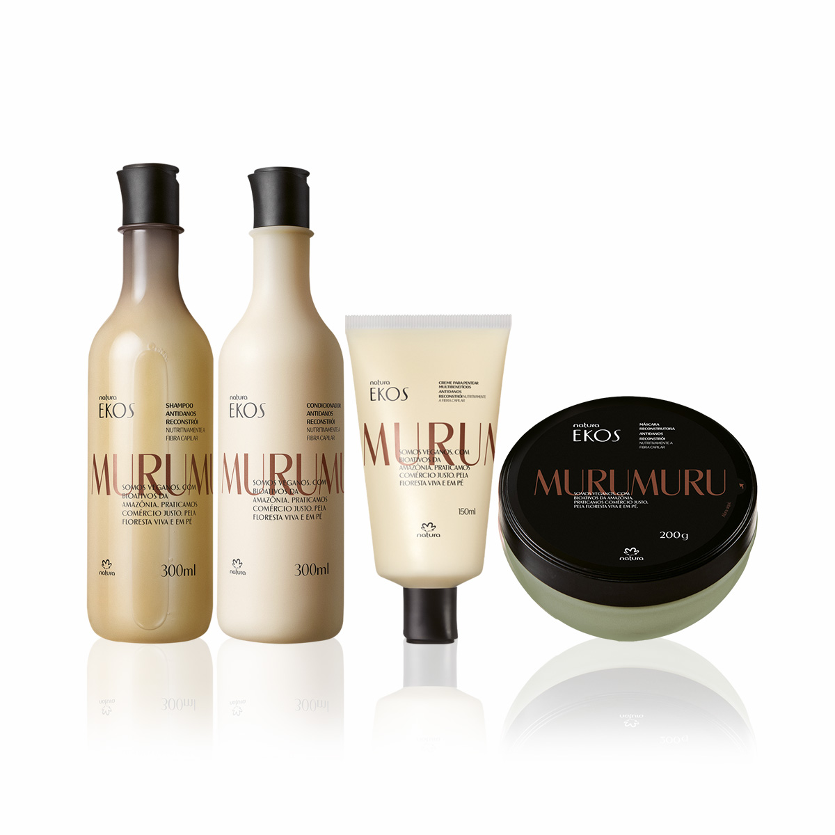 Kit Ekos Murumuru Shampoo, Condicionador, Máscara e Creme para Pentear (4 produtos)