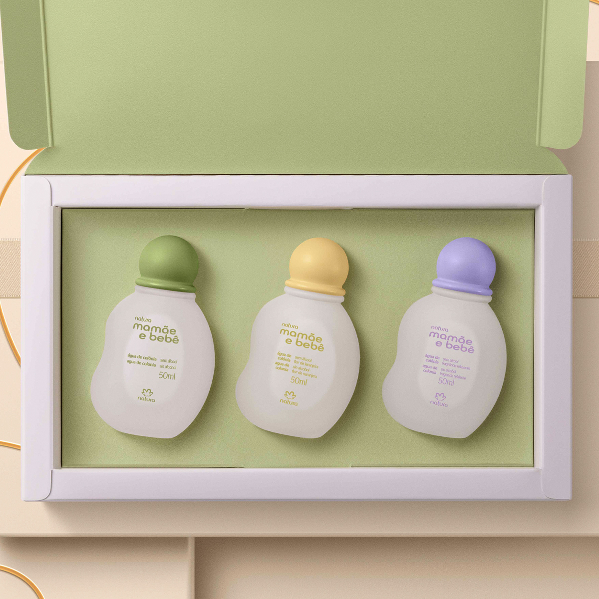 Presente Natura Mamãe e Bebê Trio de Colônias (3 produtos)