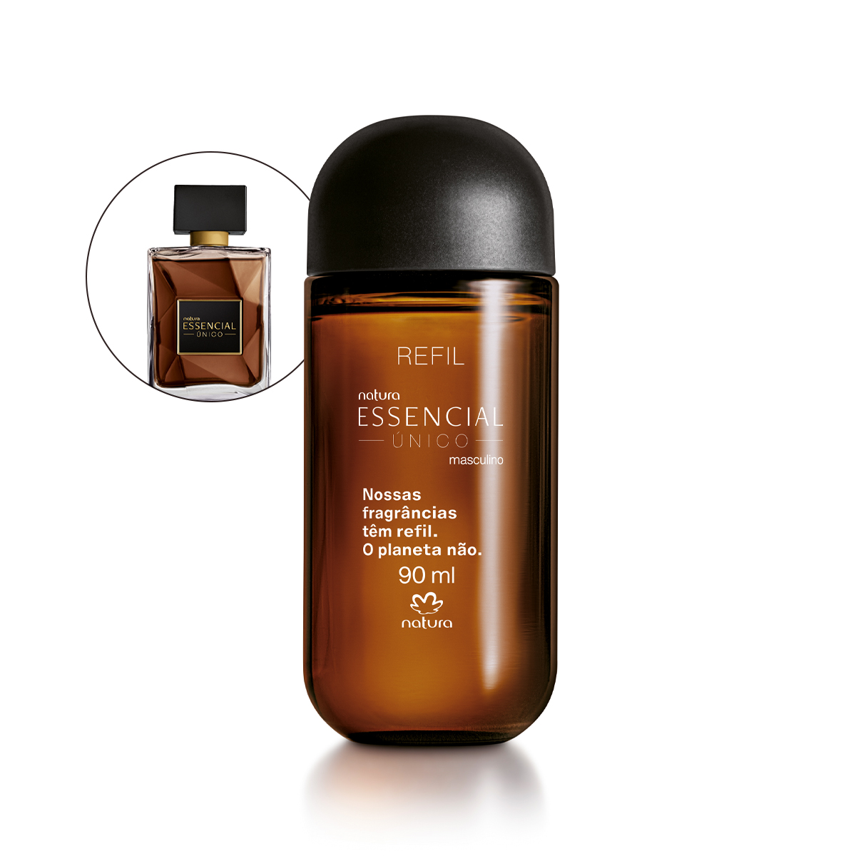 Refil Desodorante Perfume Essencial &Uacute;nico Masculino 90 ml