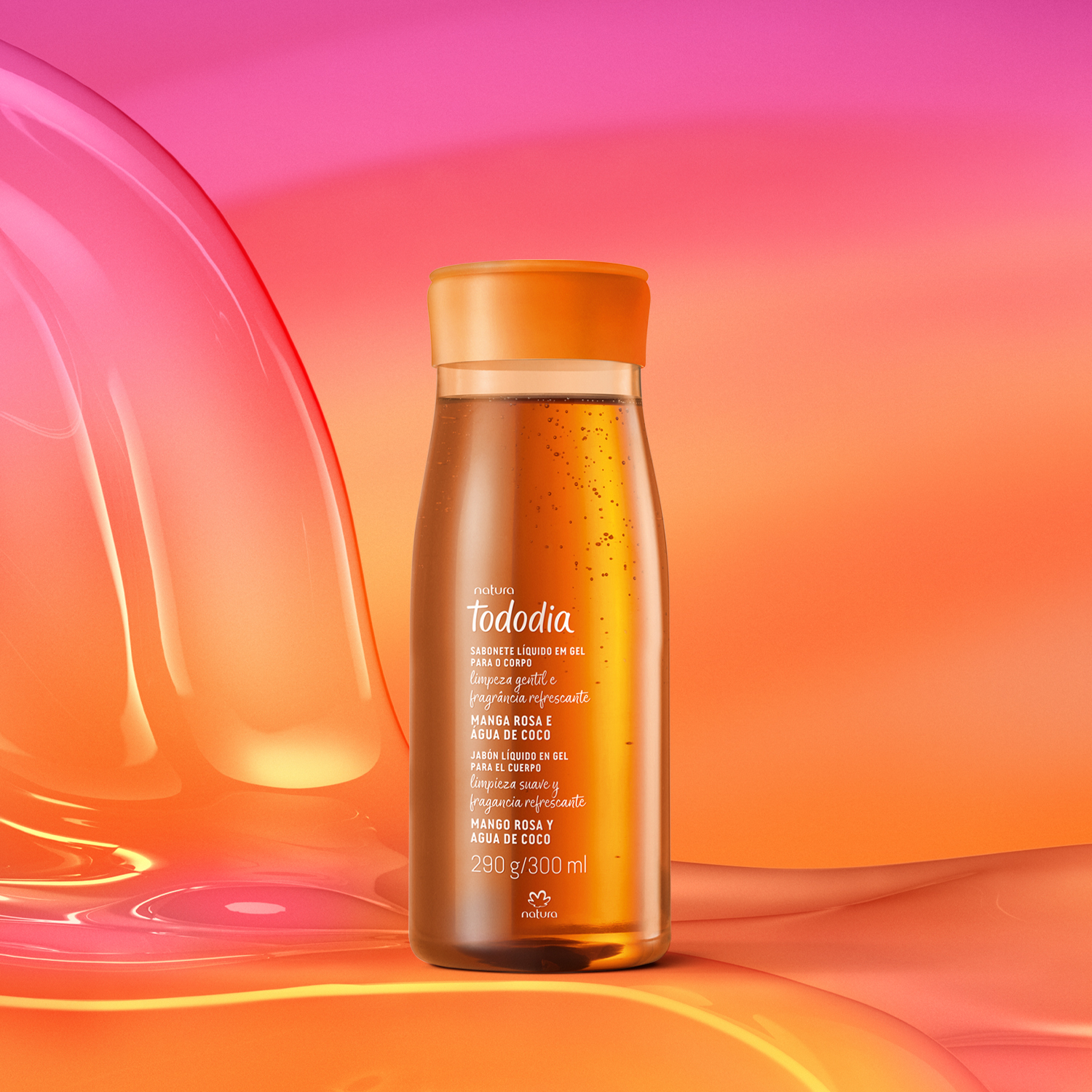 Sabonete Líquido em Gel Tododia Manga Rosa e Água de Coco