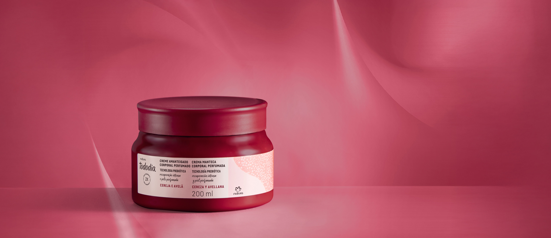 Creme Amanteigado Corporal Perfumado Tododia Cereja e Avelã