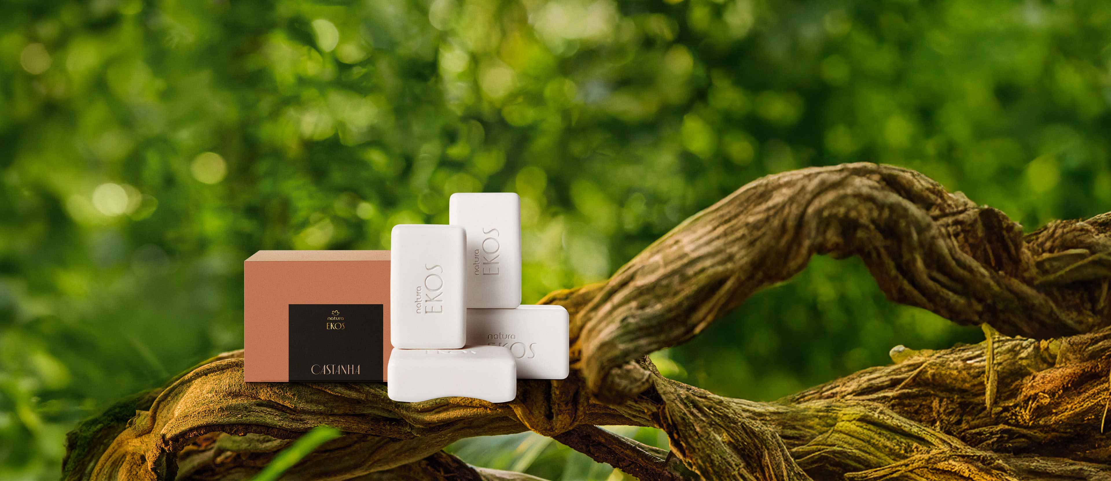 Sabonete em Barra Cremoso Puro Vegetal Ekos Castanha (4 unidades)