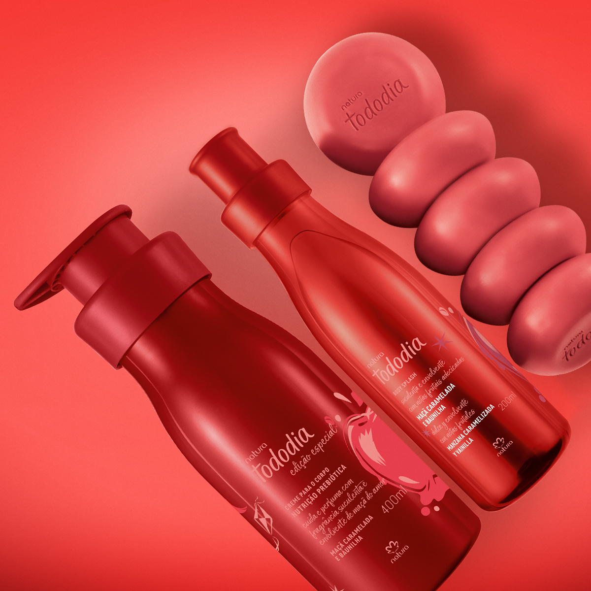 Kit Tododia Maçã Caramelada e Baunilha (3 produtos)