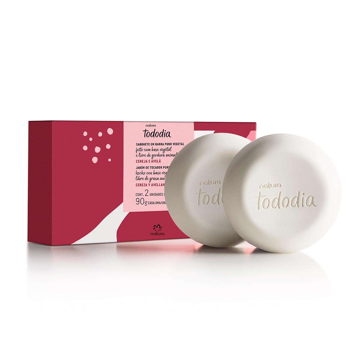 Sabonete em Barra Puro Vegetal Tododia Cereja e Avelã
