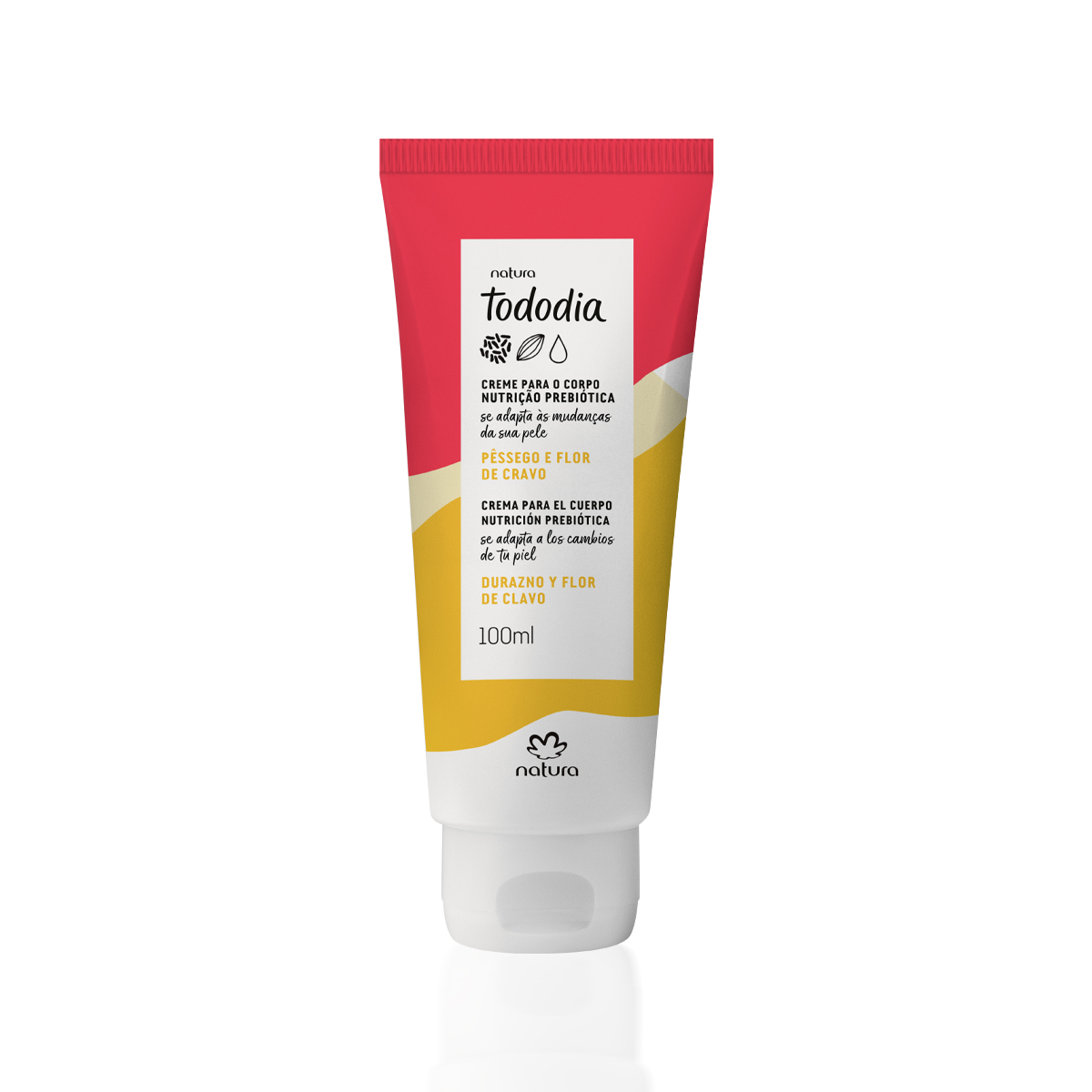 Creme Desodorante Nutritivo para o Corpo Tododia Pêssego e Flor de Cravo 100 ml