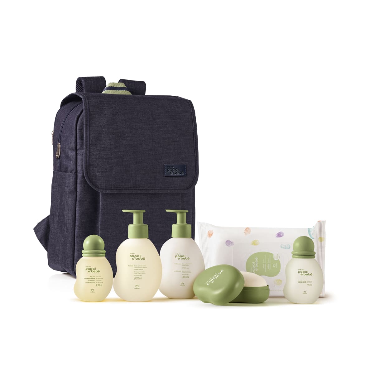 Kit Mochila com Trocador Papai e Bebê (7 produtos)
  