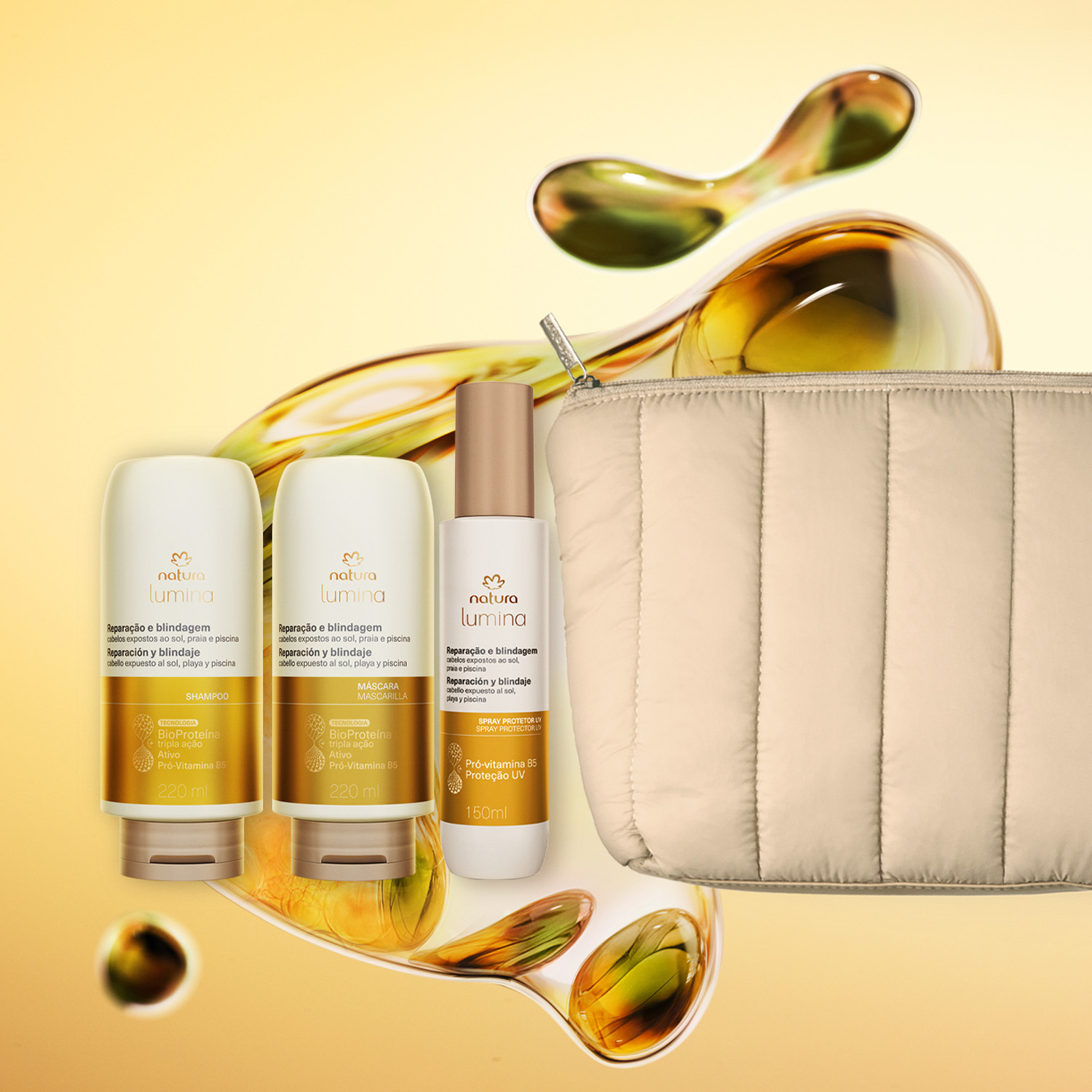 Kit Lumina Verão com Nécessaire (4 produtos)