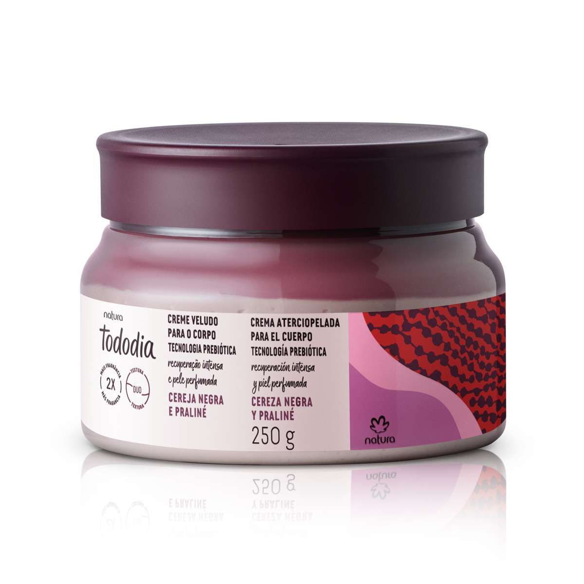 Creme Veludo para o Corpo Tododia Cereja Negra e Praliné 250 g