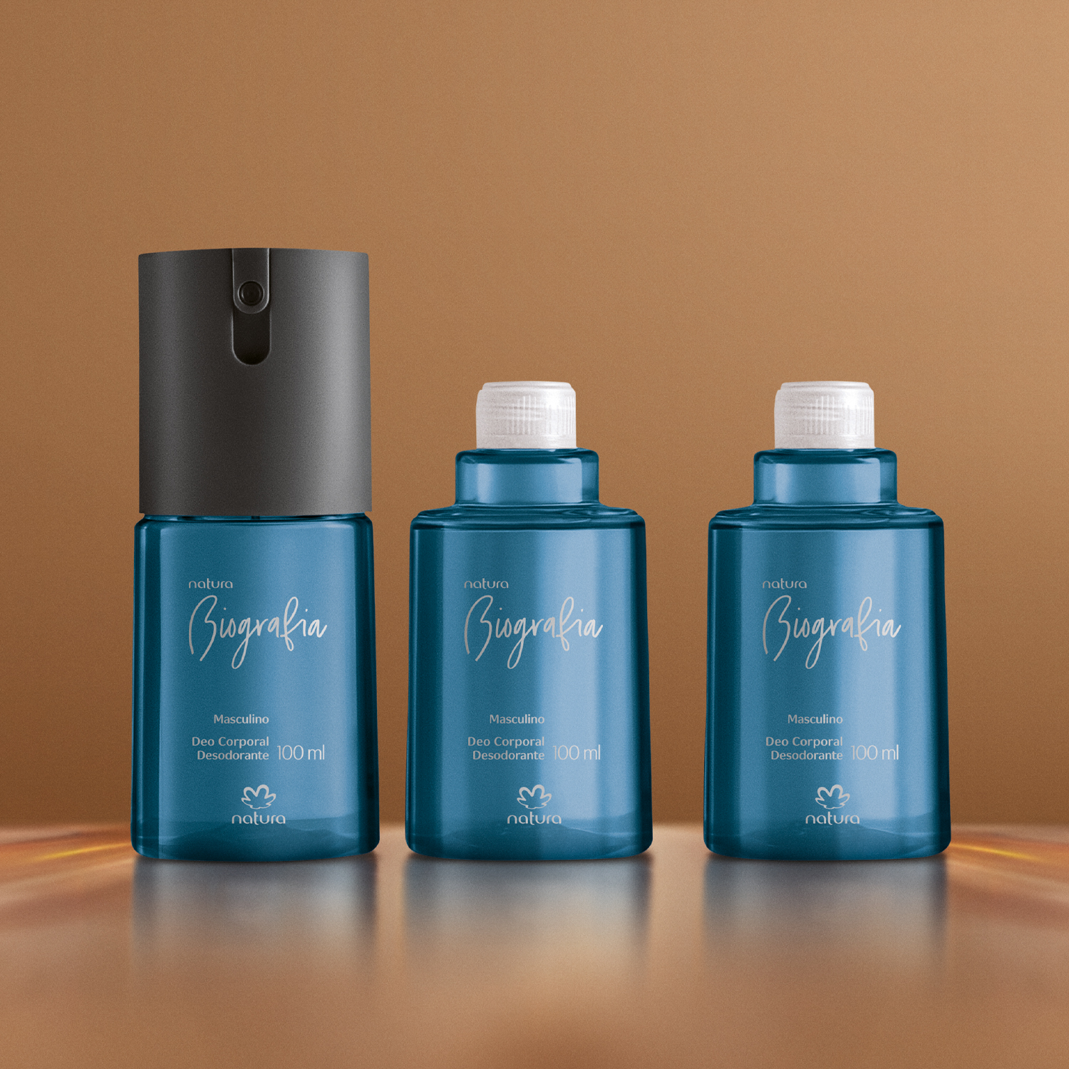 Kit Desodorante Corporal Biografia Masculino (3 produtos)