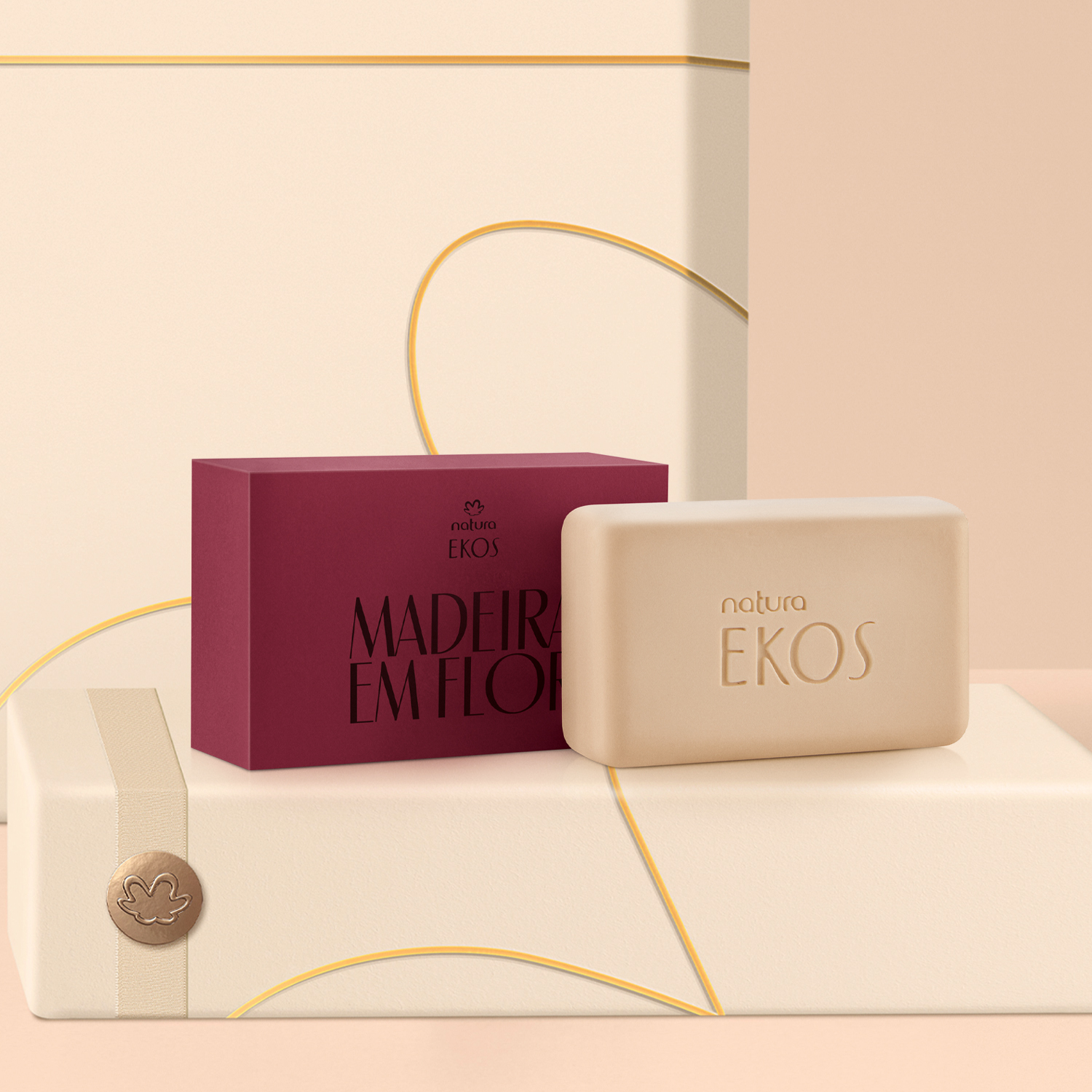 Sabonete em Barra Puro Vegetal Ekos Madeira em Flor
