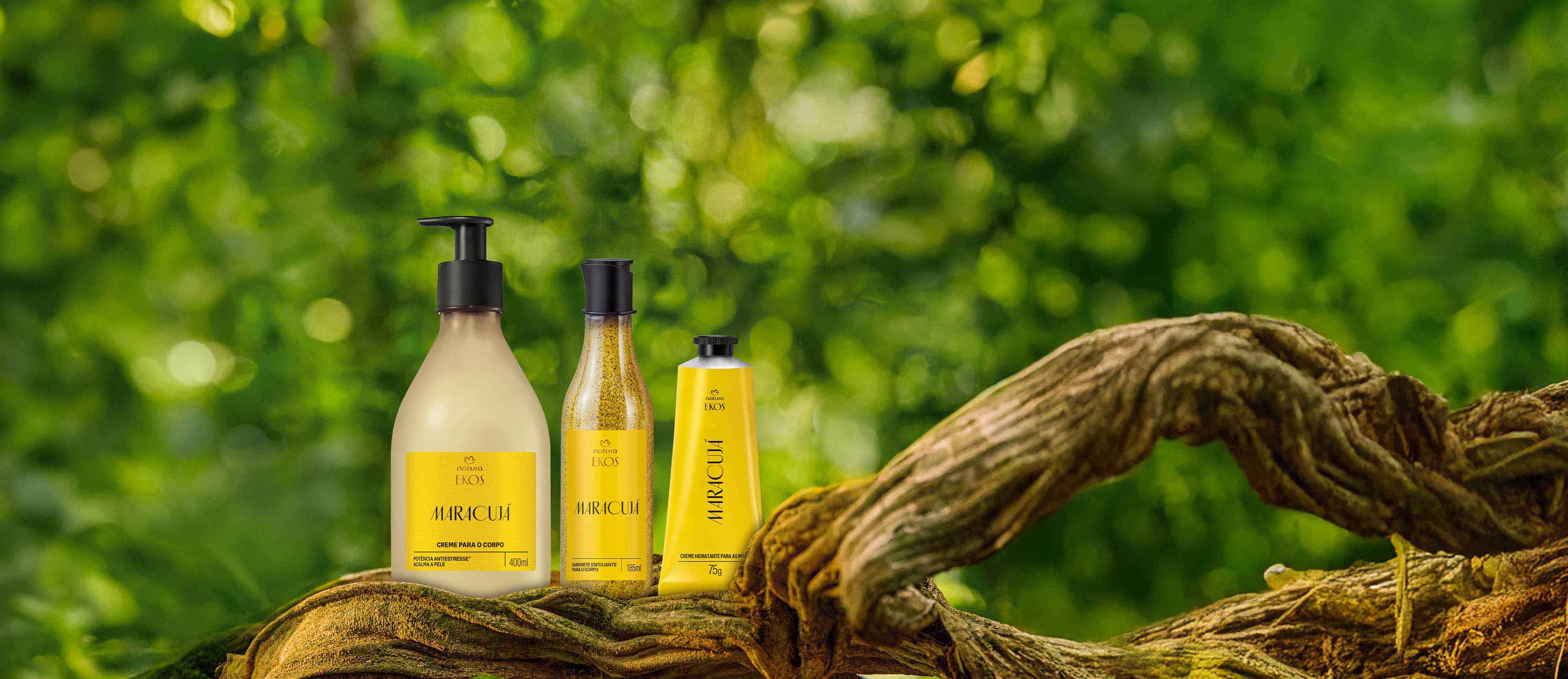 Kit Ekos Maracujá Creme para o Corpo e Mãos e Sabonete Esfoliante