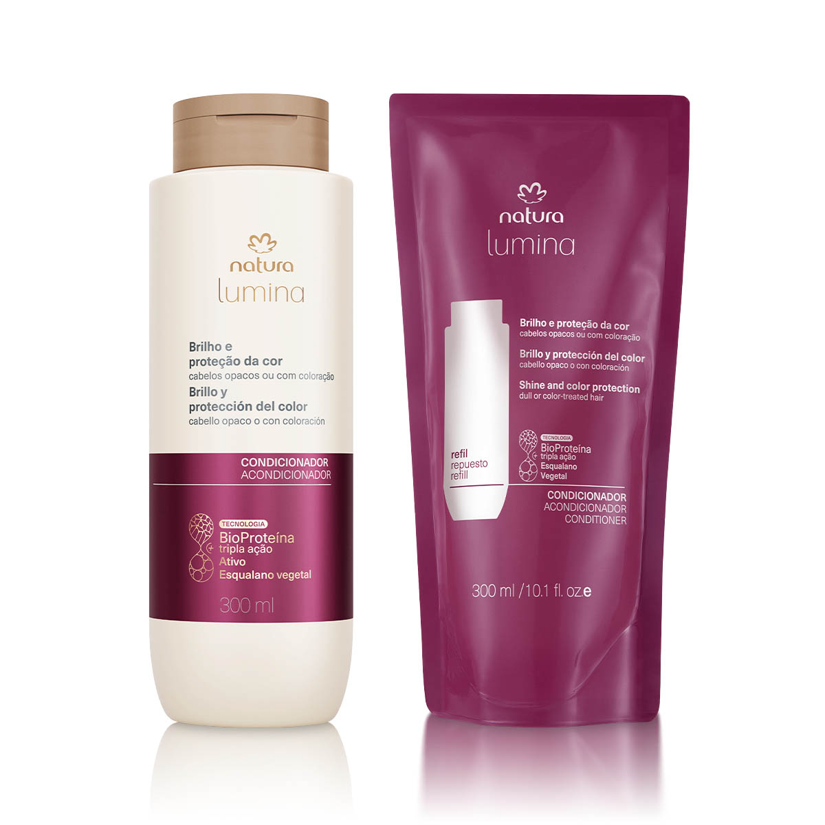 Kit Condicionador com Refil Lumina Brilho e Proteção da Cor