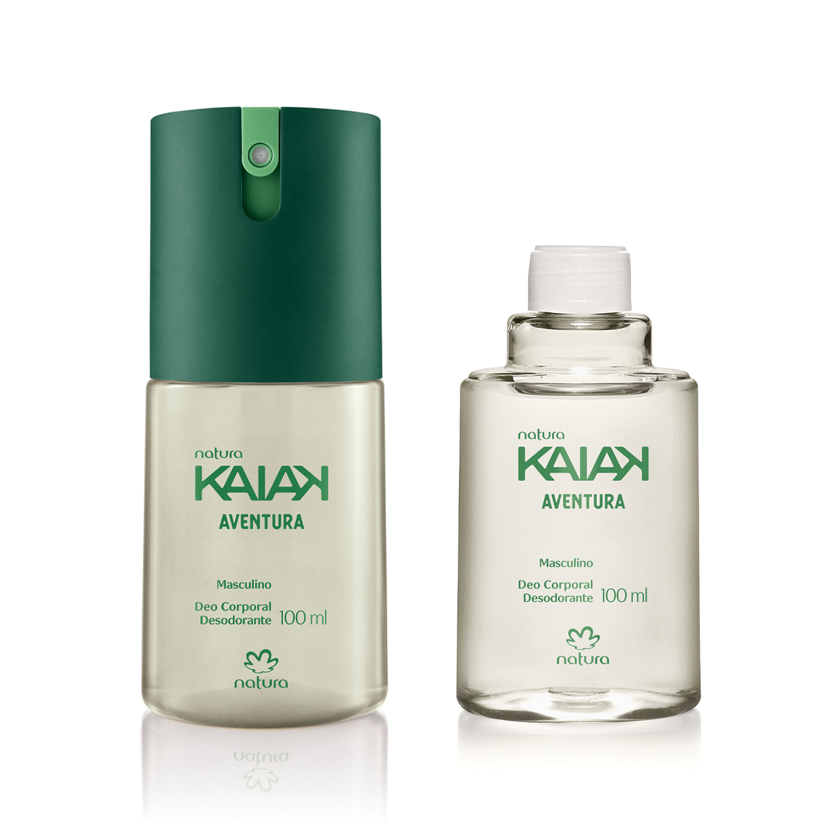 Kit Desodorante Corporal Kaiak Aventura Masculino com Refil 2 un de 100 ml Kit Desodorante Corporal Kaiak Aventura Masculino com Refil 2 un de 100 ml