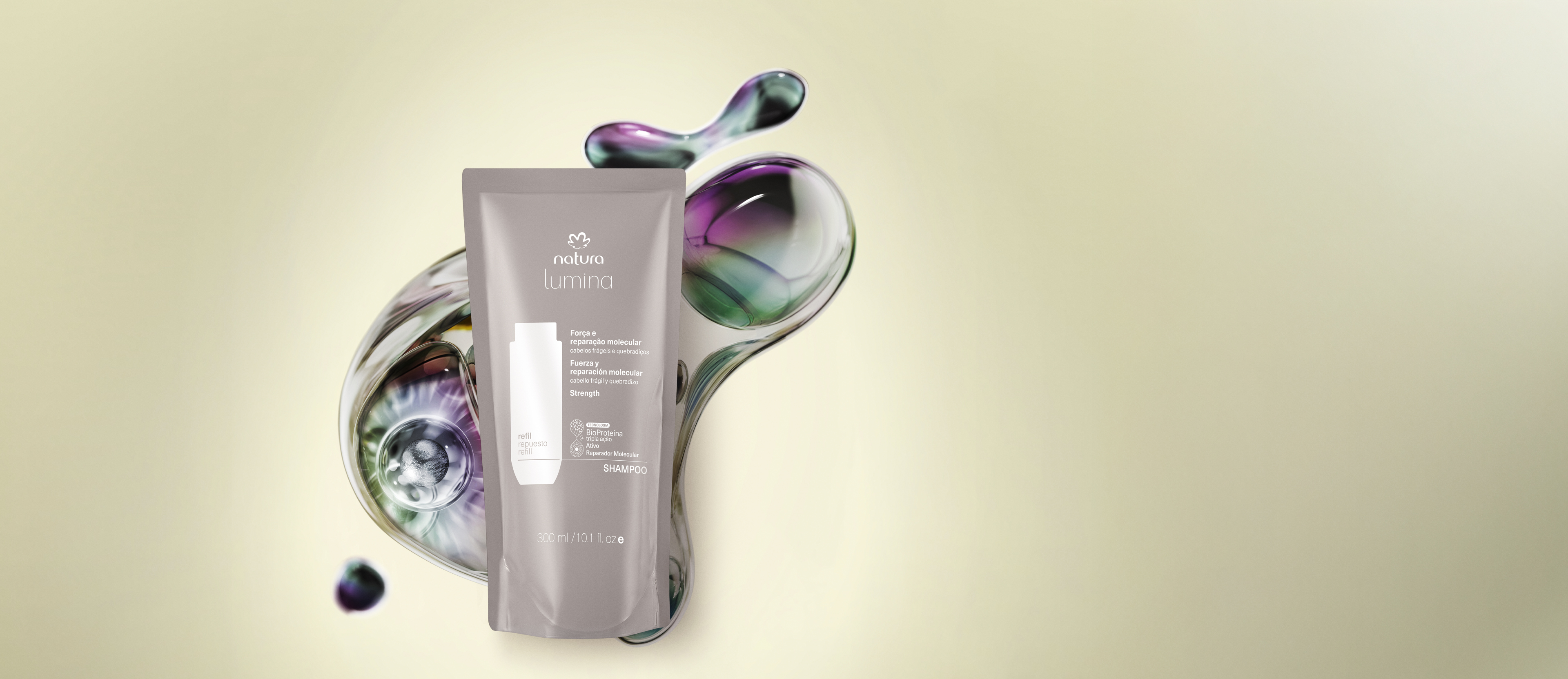 Refil Shampoo Força e Reparação Molecular Lumina