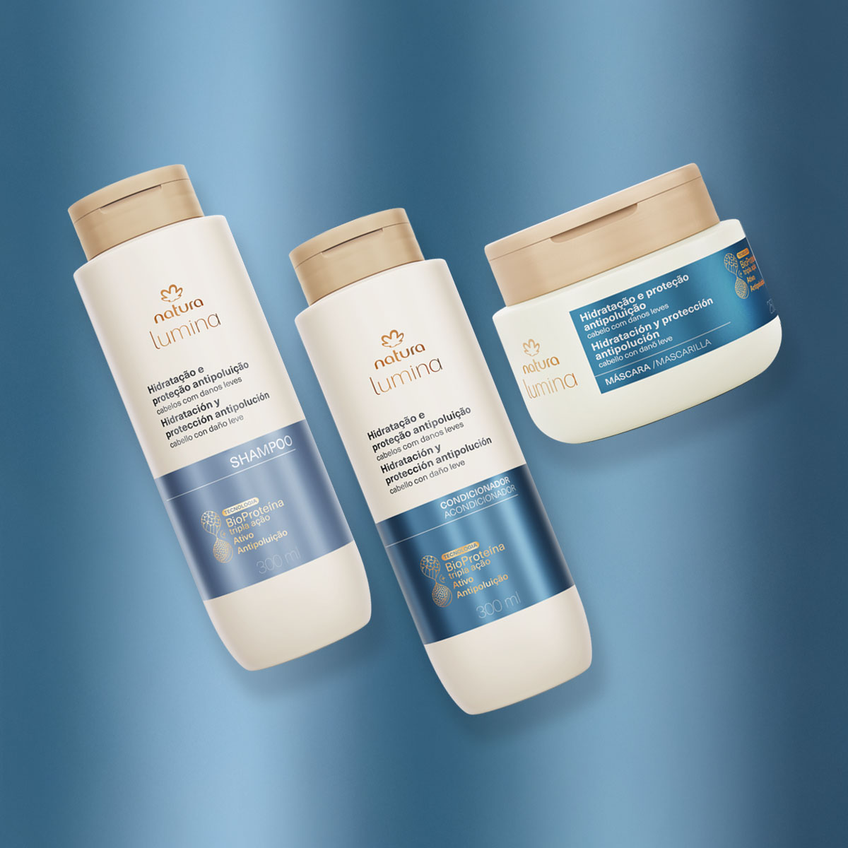 Kit Lumina Trio Hidratação e Proteção Antipoluição