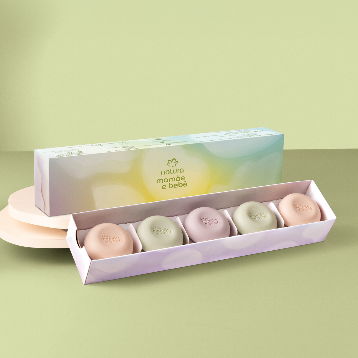 Minissabonetes em Barra Sortidos Mamãe e Bebê (5 unidades)