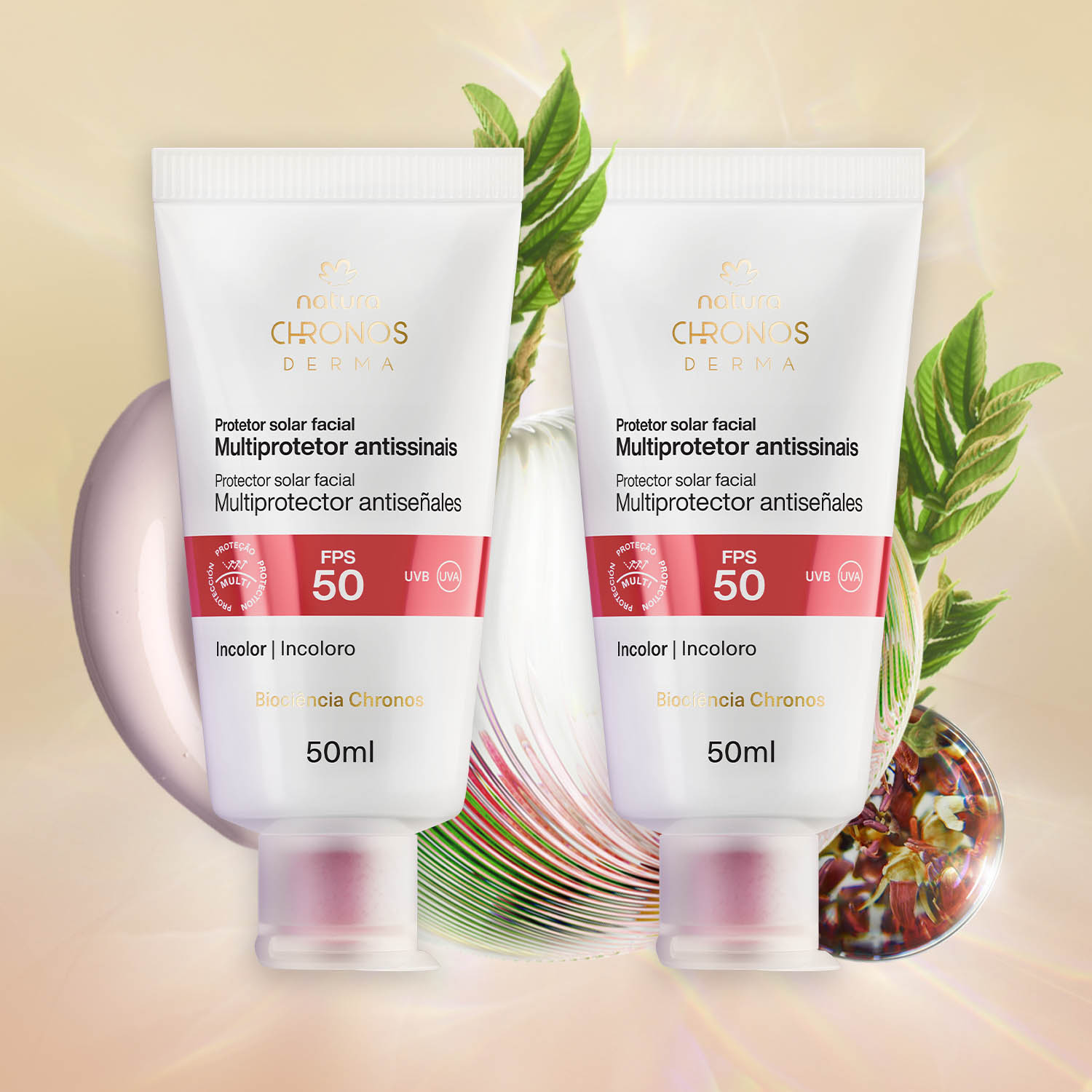 Kit Multiprotetor Facial Antissinais FPS 50 Chronos Derma