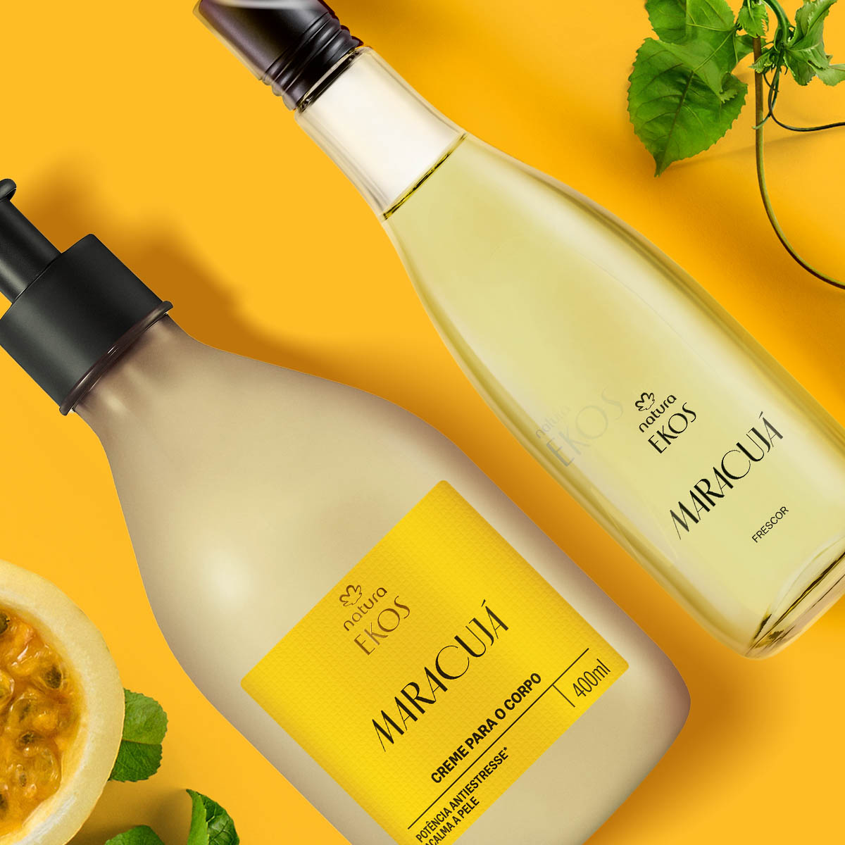 Kit Ekos Maracujá Creme para o Corpo e Frescor