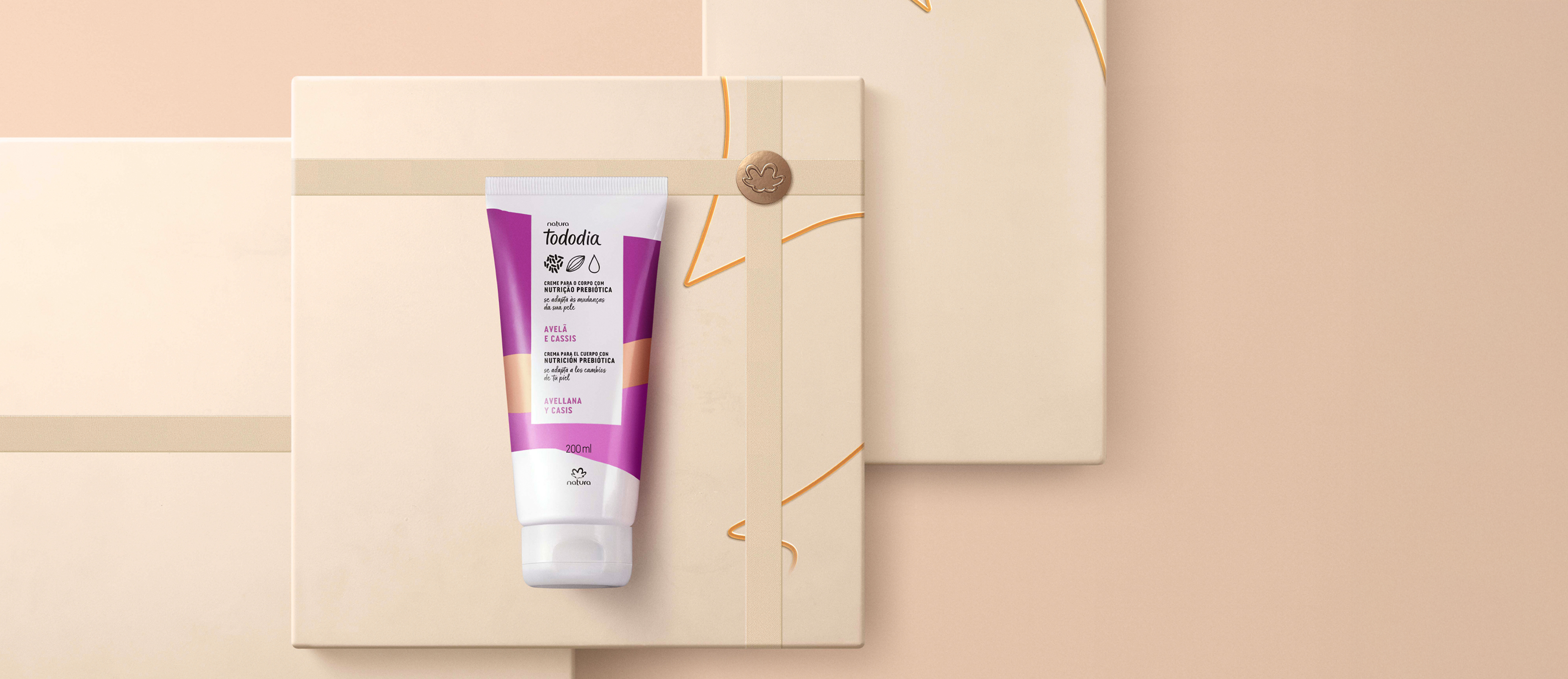 Creme Desodorante Nutritivo para o Corpo Tododia Avelã e Cassis