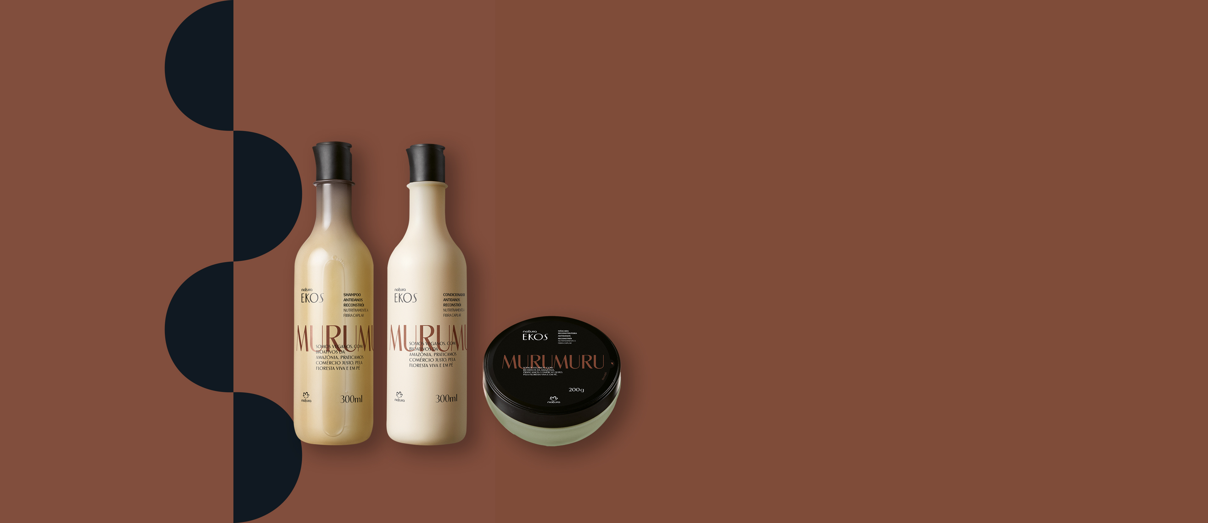 Kit Ekos Murumuru Shampoo, Condicionador e Máscara (3 produtos)