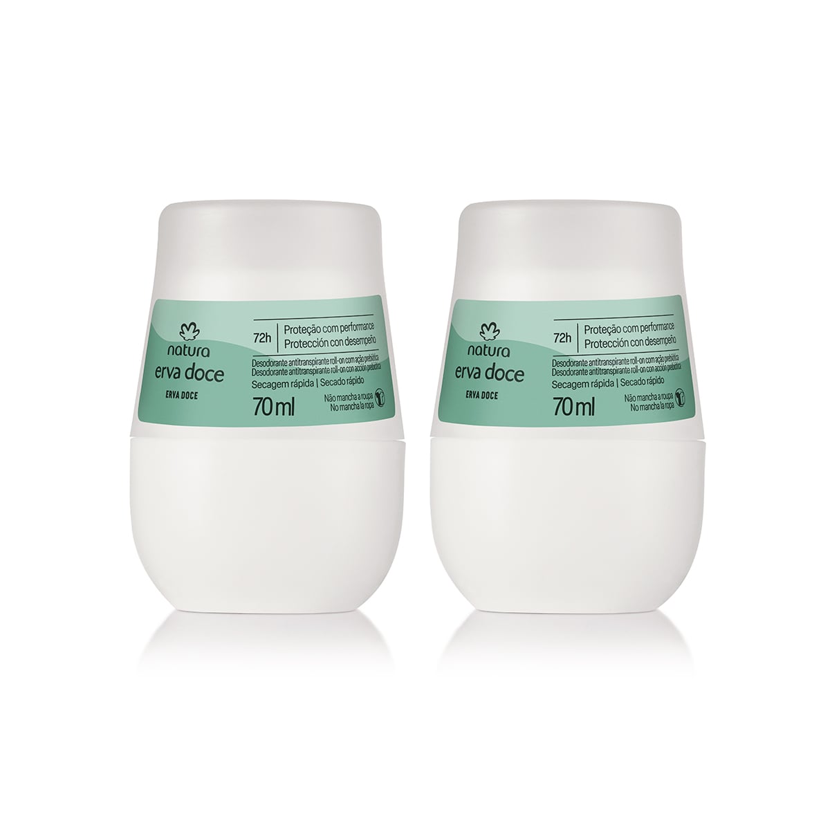 Kit Desodorante Antitranspirante Roll-on Erva Doce (2 unidades)
