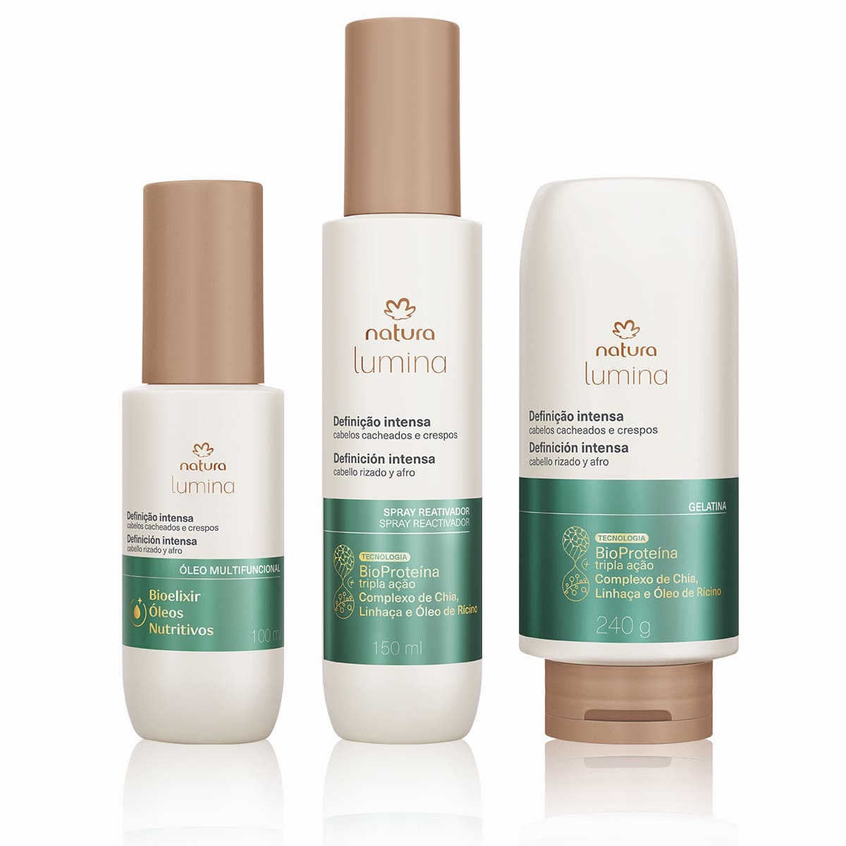 Kit Lumina Finalizadores para Cacheados e Crespos (3 produtos)