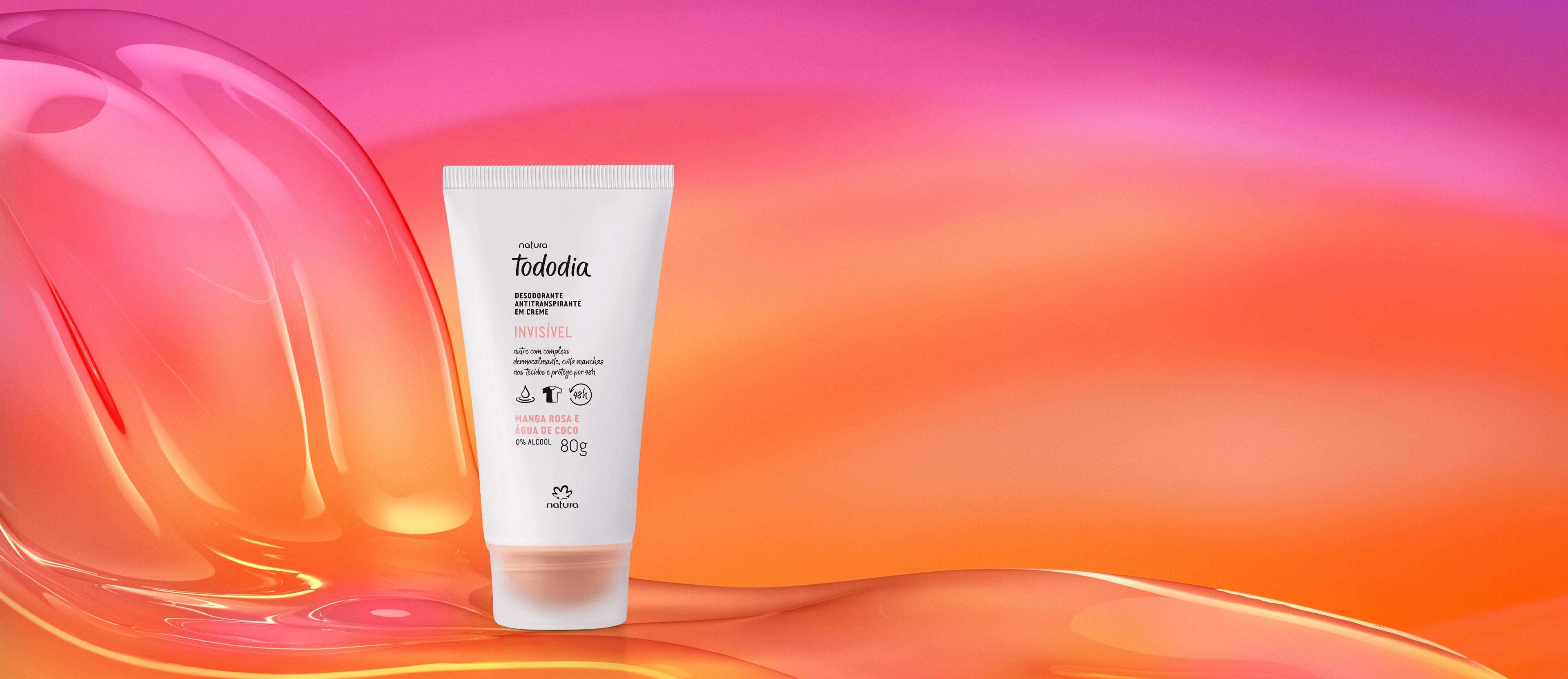 Desodorante Antitranspirante em Creme Tododia Manga Rosa e Água de Coco