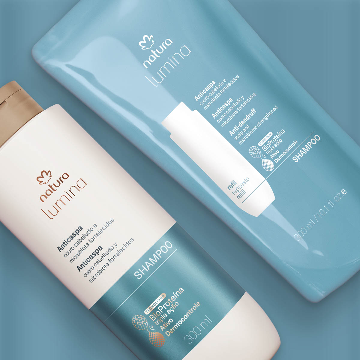 Kit Shampoo com Refil Lumina Anticaspa