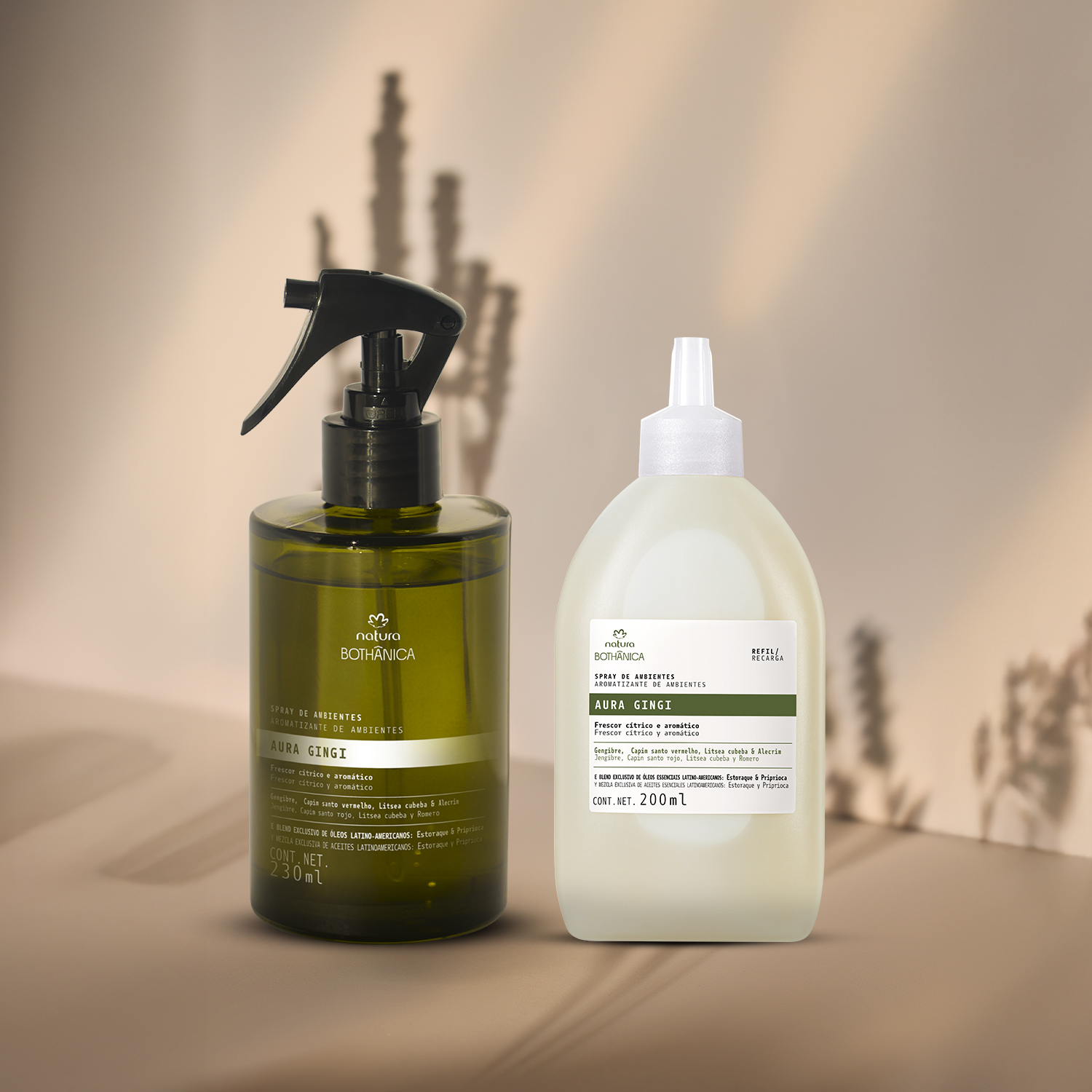Kit Bothânica Spray para Ambientes Aura Gingi e Refil (2 produtos)